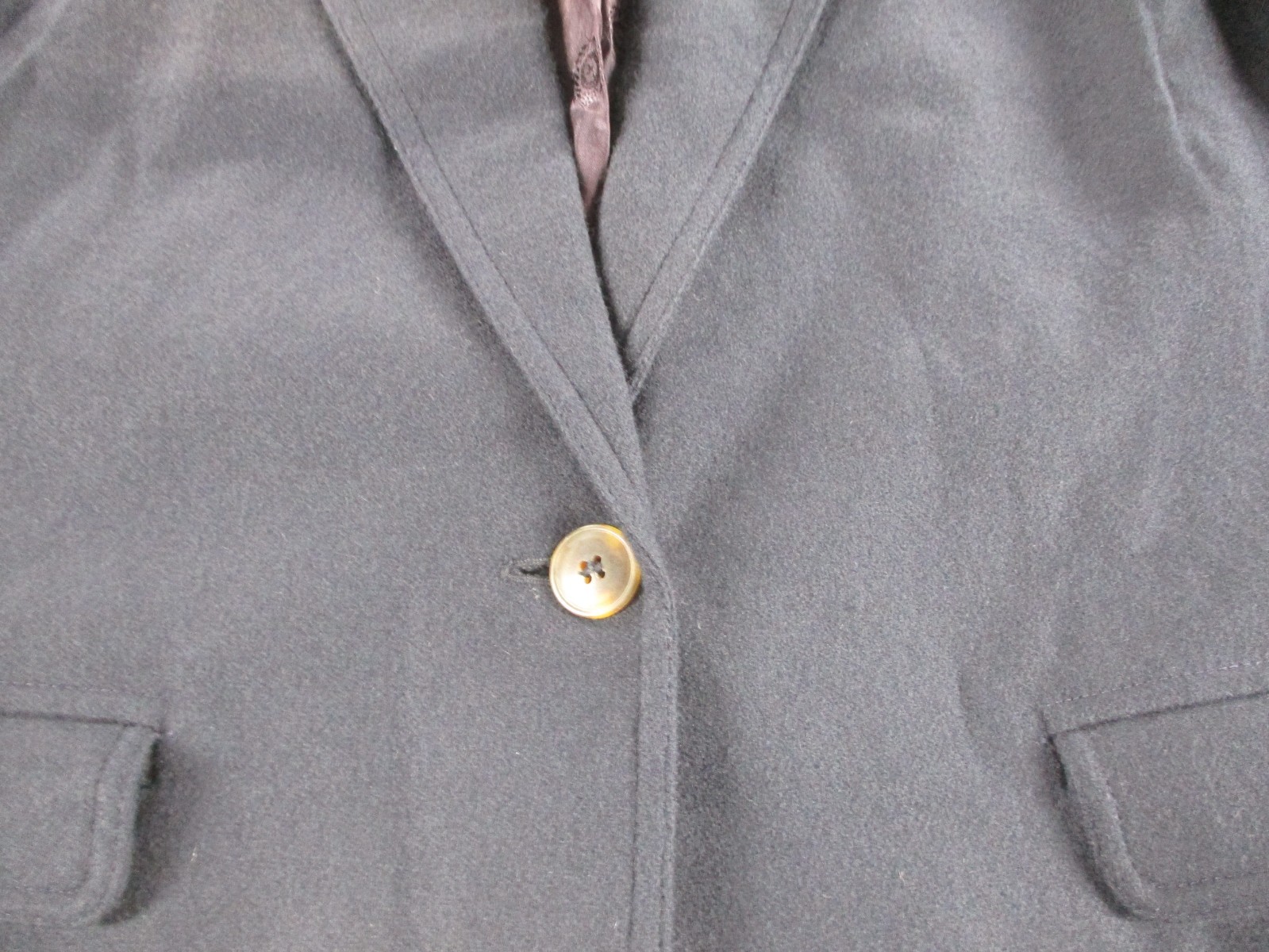 Vintage 80s Liz Sport Sports Coat Blazer Jacket Womens M Wool Blue 1 Button NWT