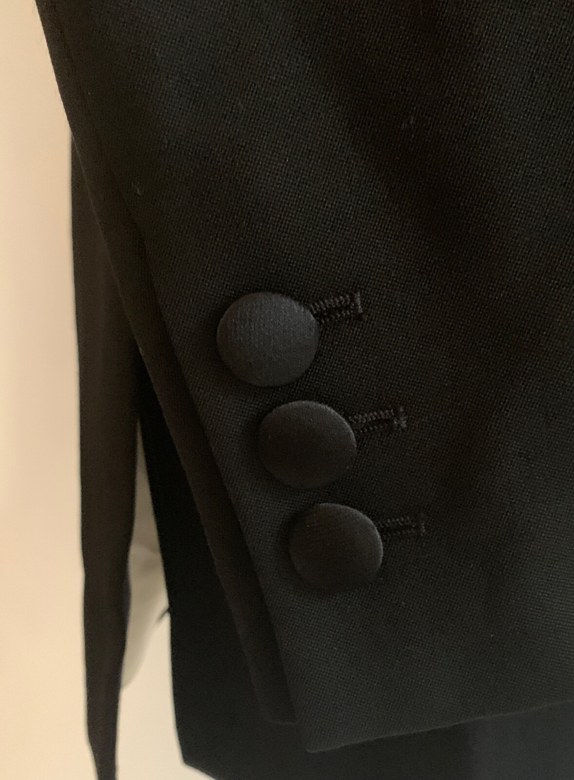 Moschino Couture 1990s Beaded Paint Swirl Tuxedo Jacket Black Yellow IT 42, 4/6