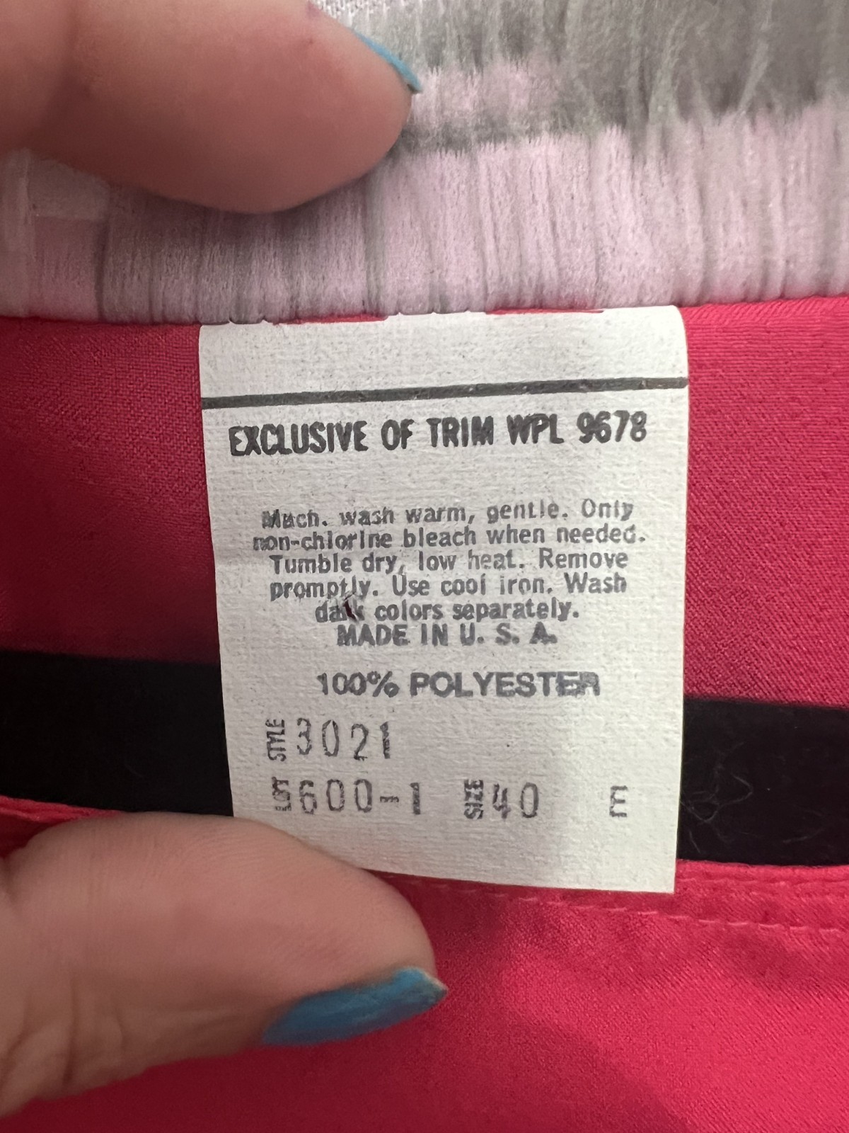 VTG 1980s Studio Collections Hot Pink Shirt sz 40 fits 2XL Made In USA Paper Tag