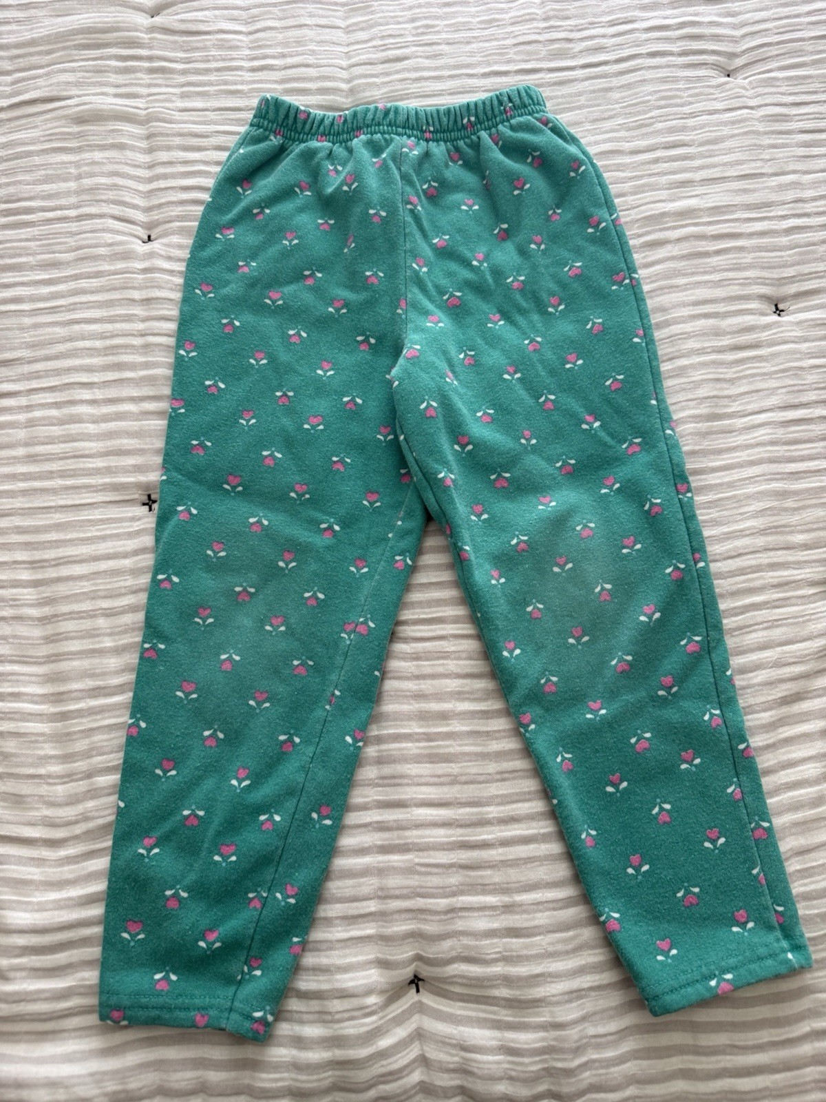 Vintage Hartstrings Girls Green/Pink Sweatshirt & Pants Set Size 5/6 USA