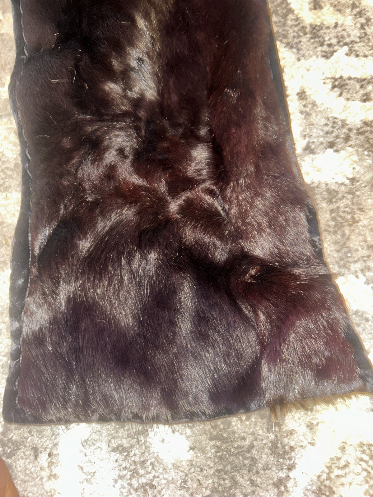 Vintage 1950s Black Mink Fur Stole Capelet Wrap Jones Furs AS IS HOLE READ