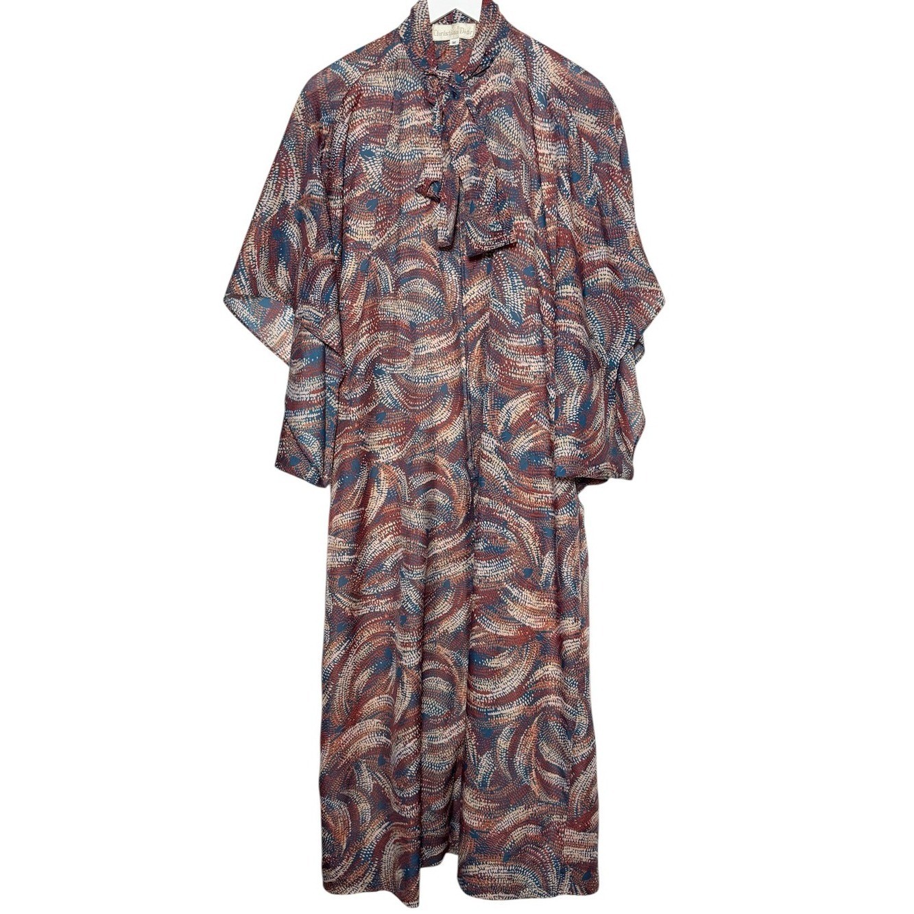 Vintage 1970’s Christian Dior Abstract Dot Caftan USA Made Size Medium