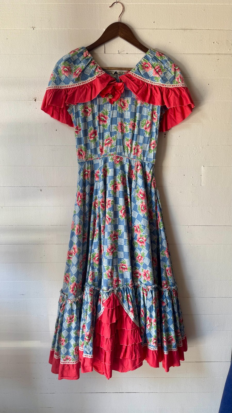 Vintage 1940’s Donnell’s of Denver floral prairie western dress XS/S