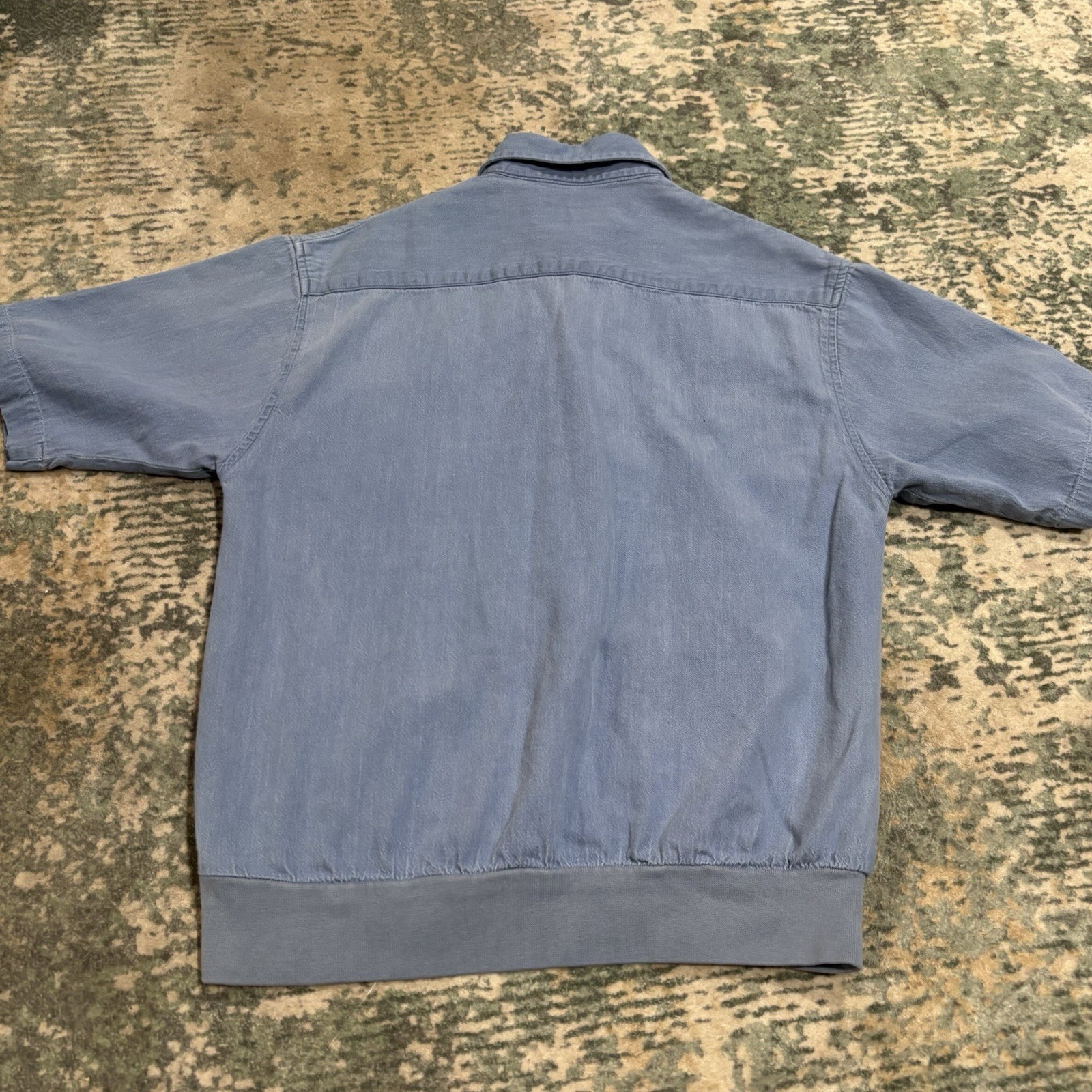Vintage John Blair banded-bottom pullover shirt Small Retro Streetwear Grandpa