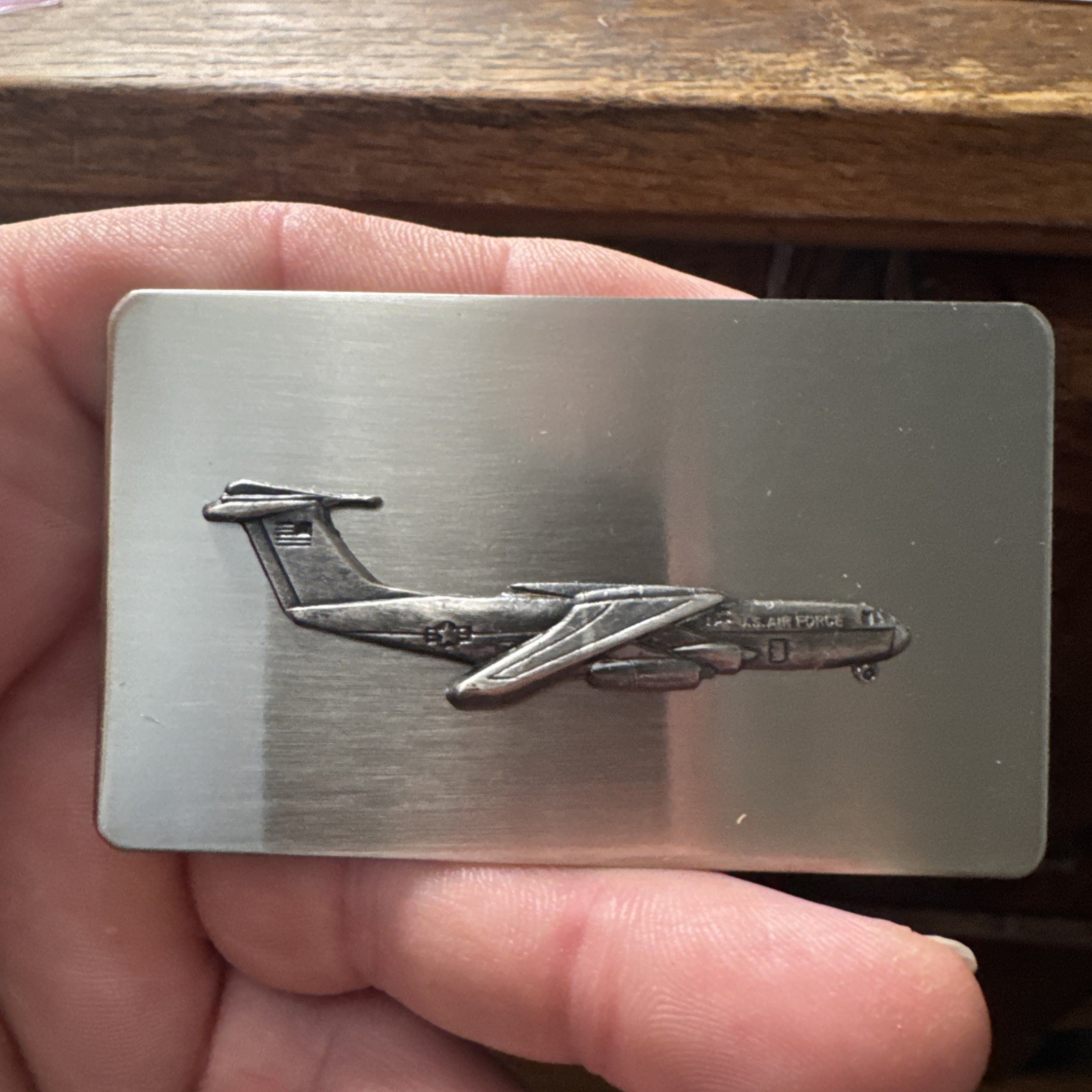 Vintage Jet Airplane Metal Belt Buckle Raised 3d Model Fast Free Shipping #12