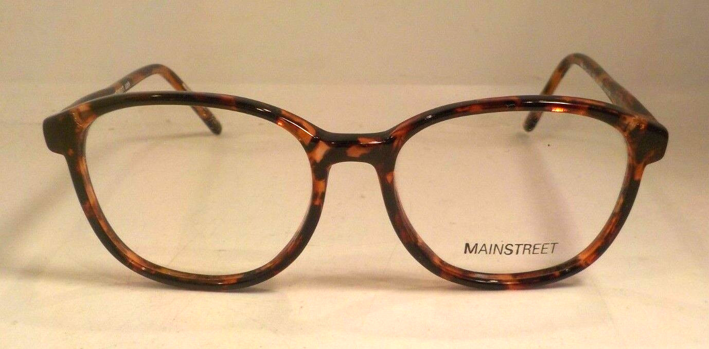 Vintage MAINSTREET 229 Black Amber 48/20 Eyeglass Frame New/Old Stock #302