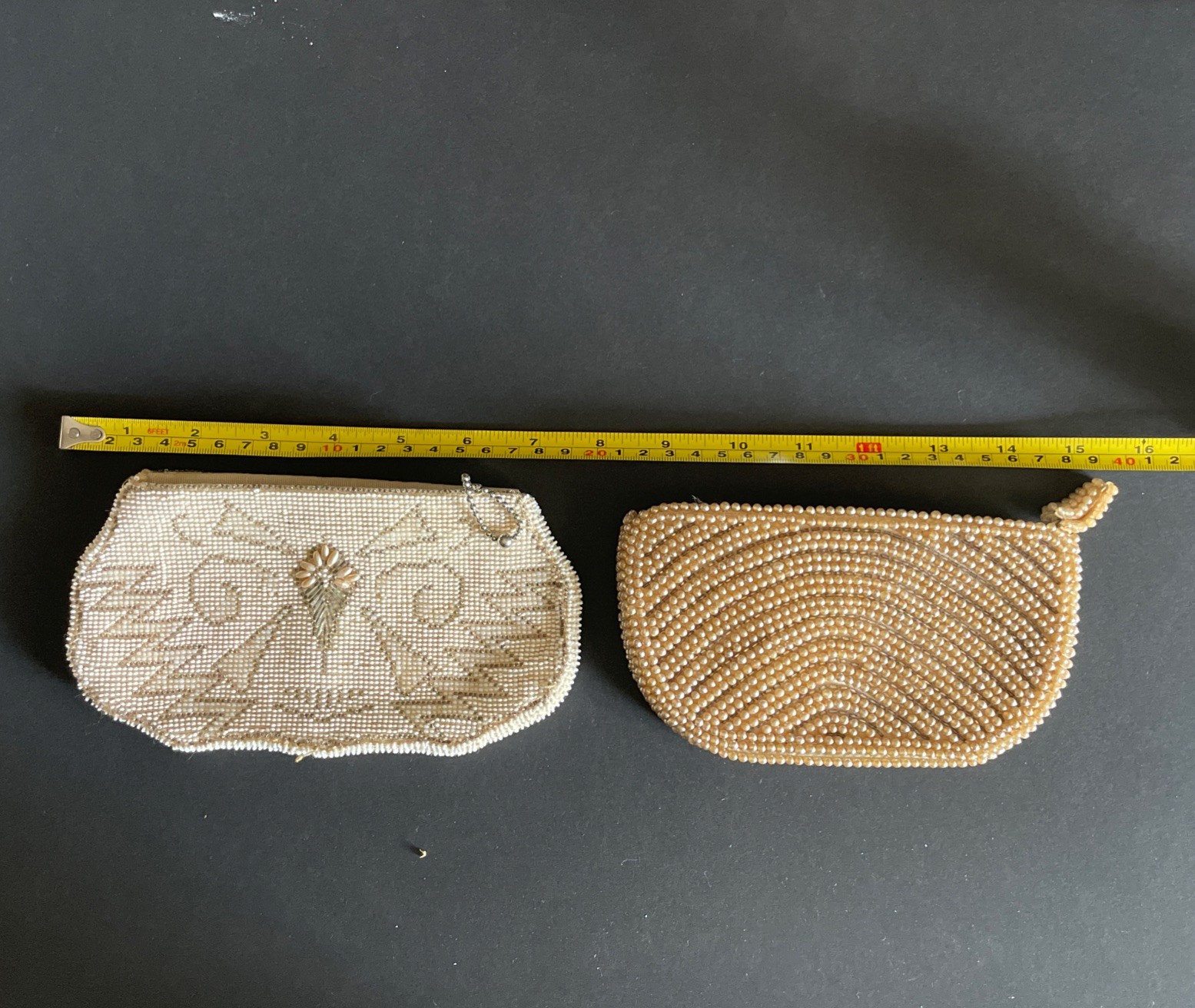Vintage Micro Beaded Purse Clutch Pair Czechoslovakia/Japan Strawbridge Clothier
