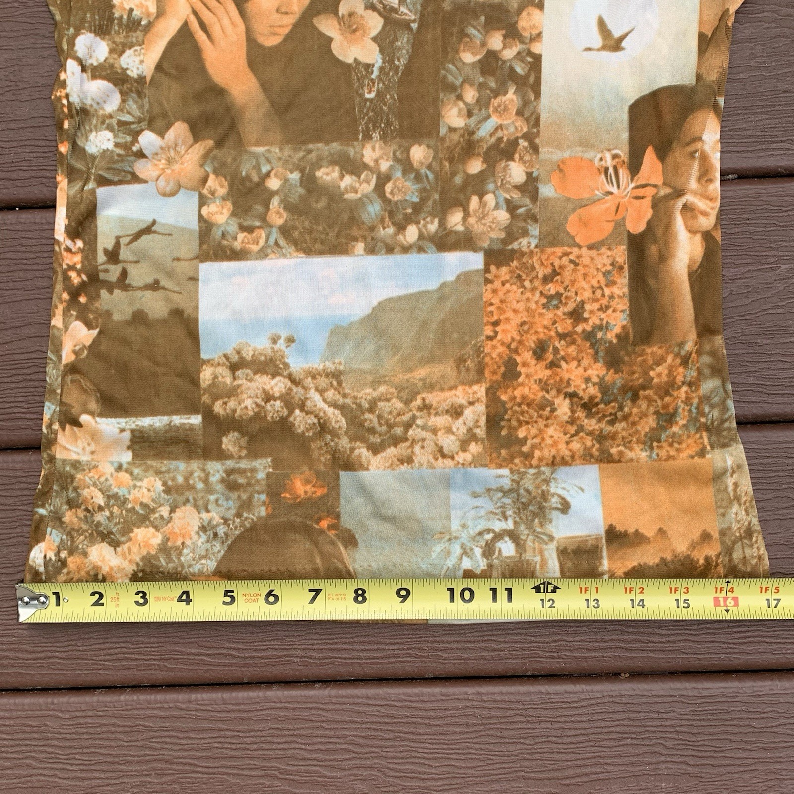 Vtg 70s Hawaiian Themed All-Over Print Shirt Lrg LS 2 Button Disco Acetate/Rayon