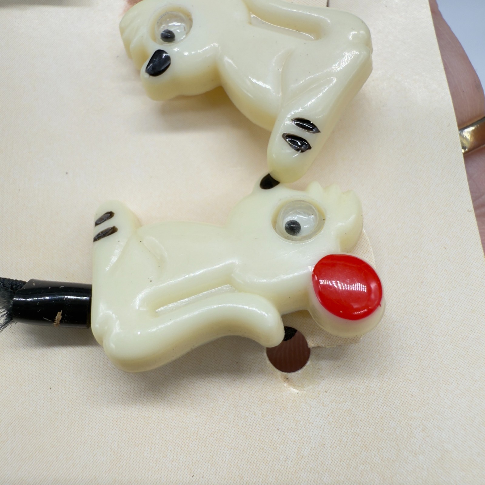 Vintage Goody Ponytail Holders Tip Top 2 Sets Twin Bead Animals Googly Eyes