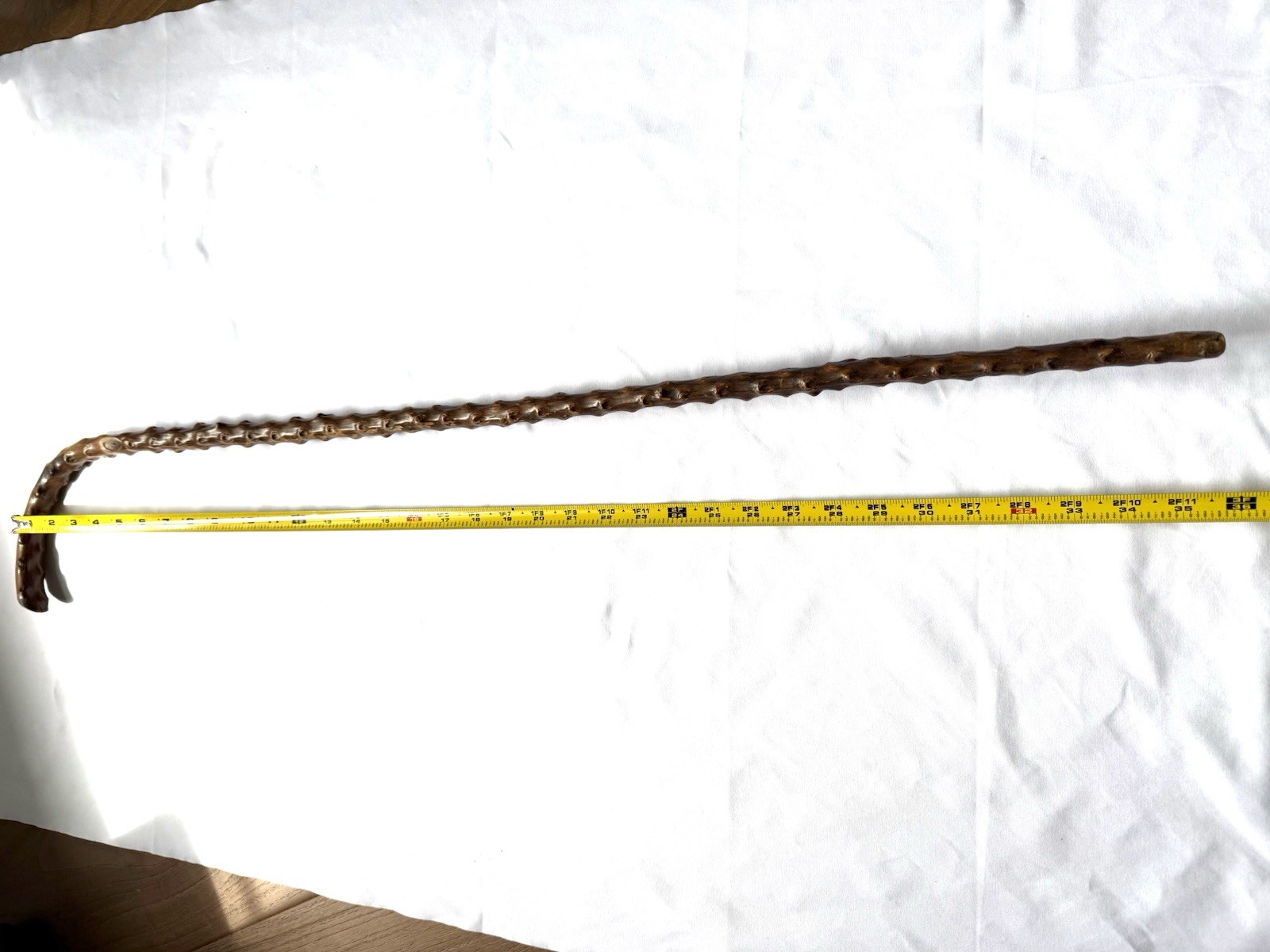Natural Thornwood Dark Wooden Knotted 36” Walking Stick Cane Light Weight READ