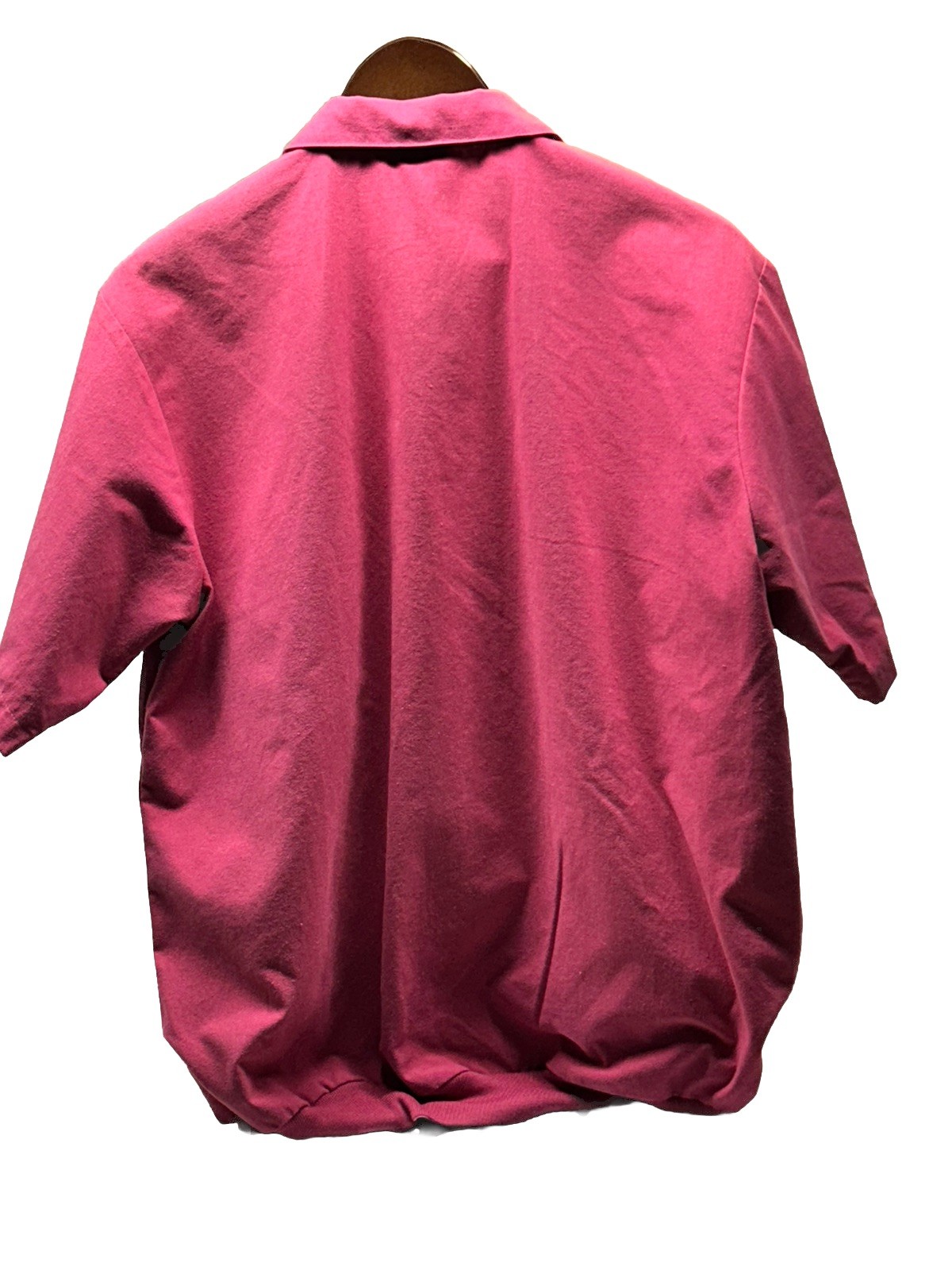 VTG 80s John Blair Full Zip Shirt Jacket Mens L Light Red Leisure Shacket