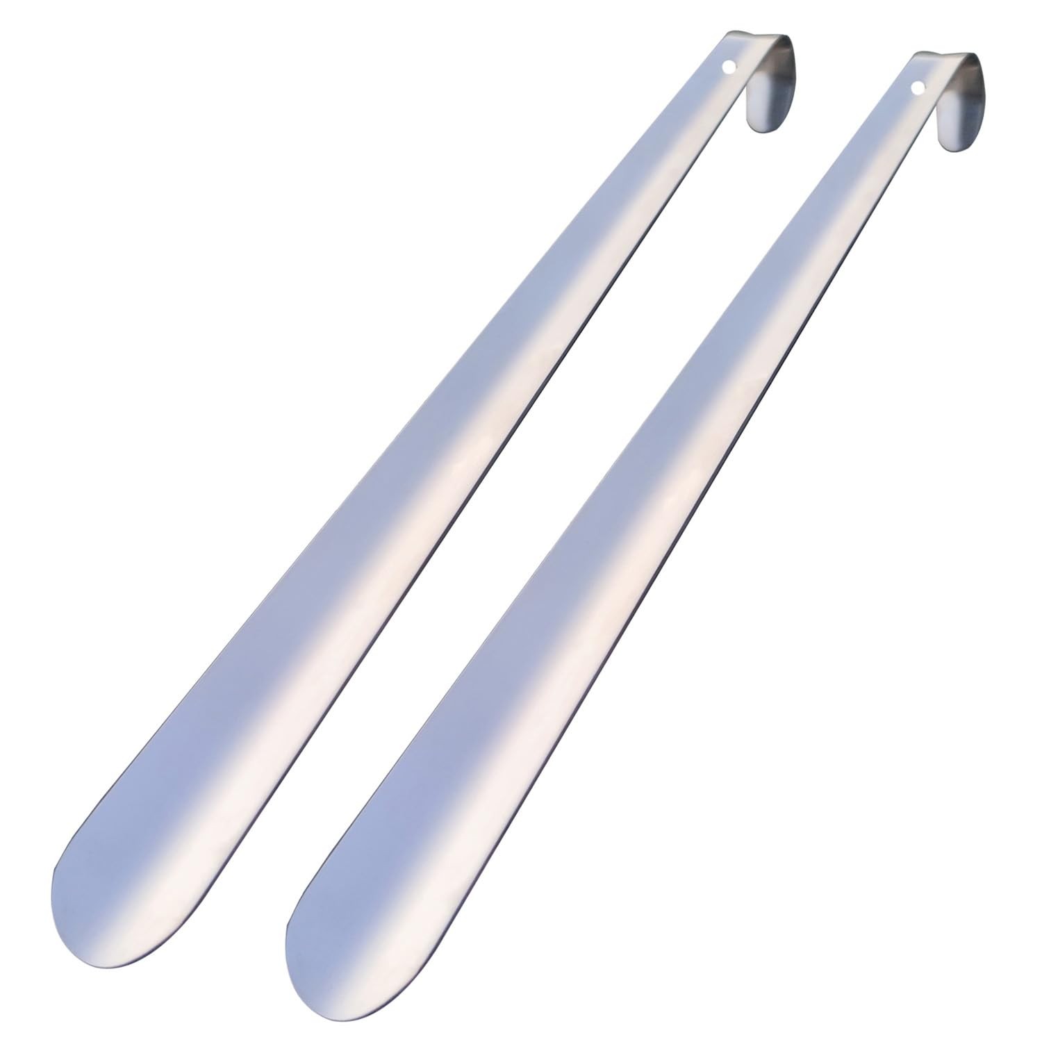 2 Pack 16.5 Inch Metal Shoe Horn with Long Handle for Seniors Men Women Kids