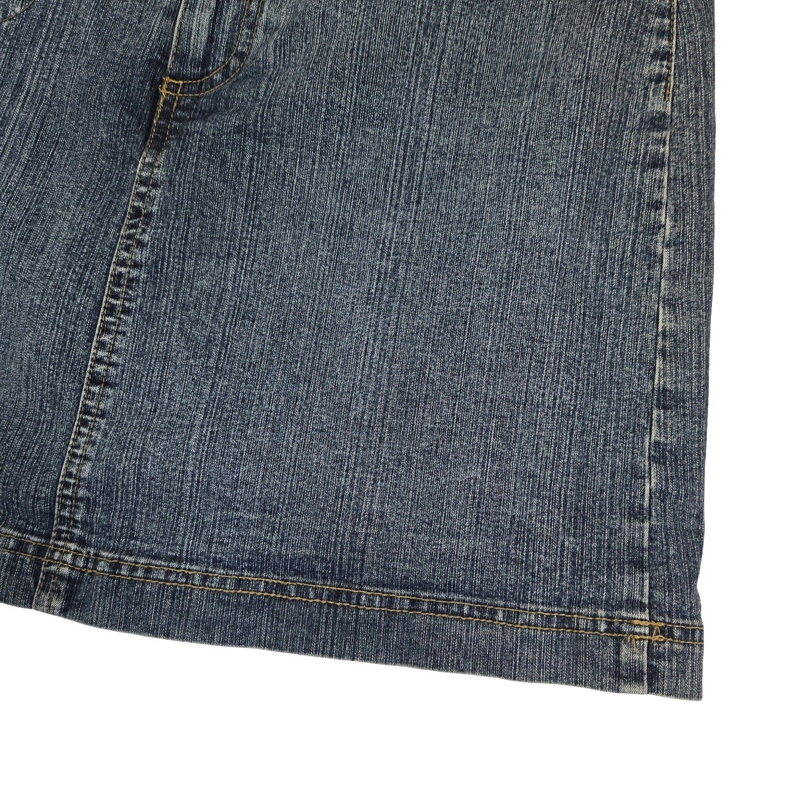 y2k jean denim mini skirt skort / LG 12 / St. Johns Bay / 2000s, girly, cute