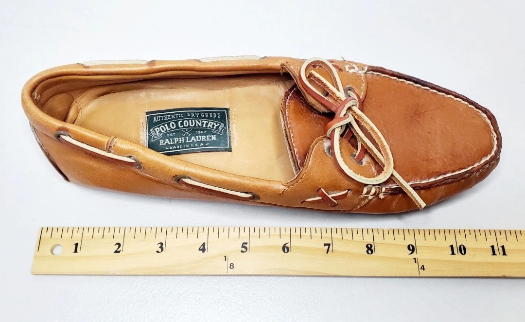 Vintage 1980s-90s Polo Country Ralph Lauren Leather Driving Loafers~Size 10~USA