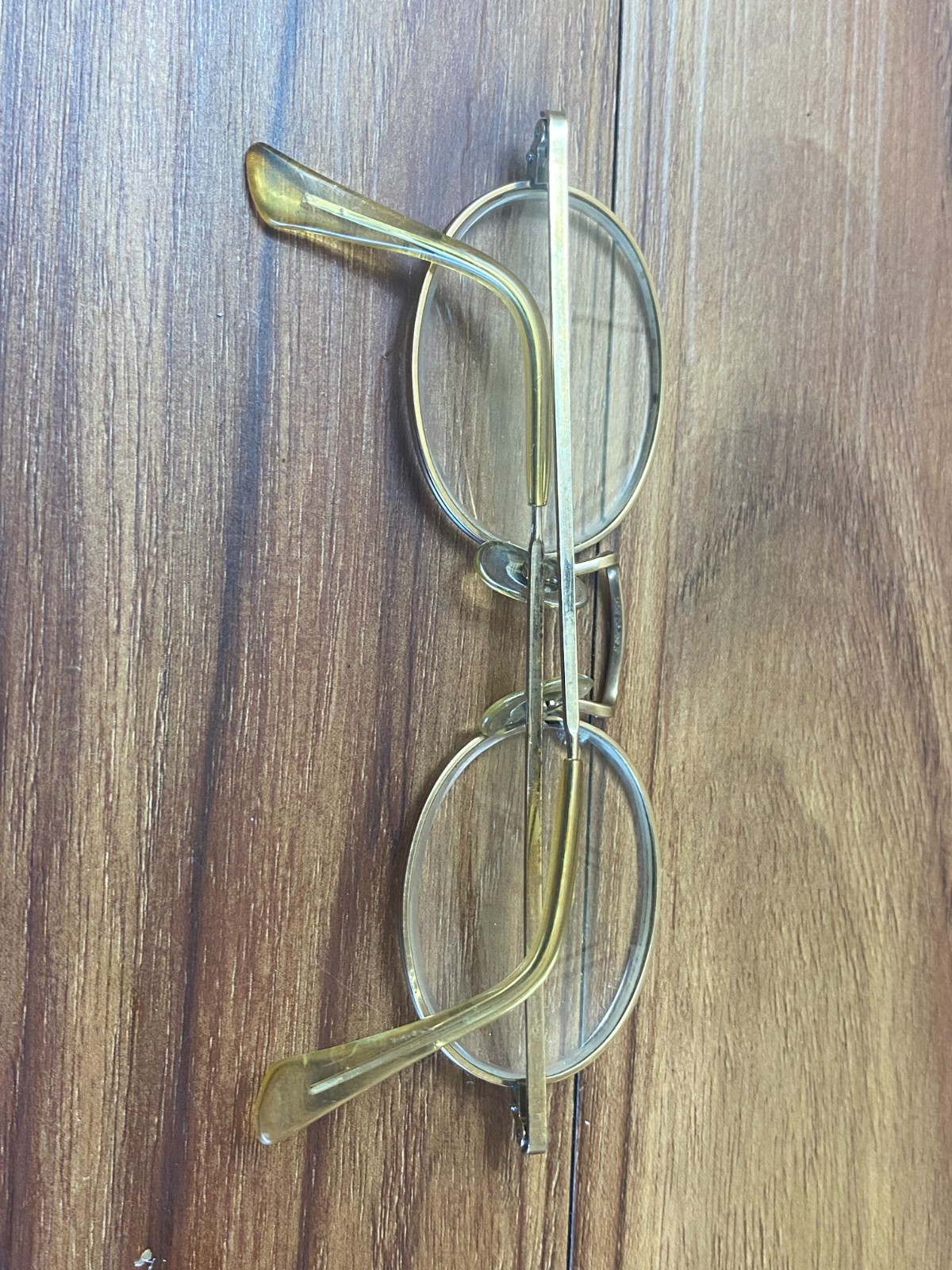 Vintage Shuron 5 1/4 USA 12K GF Round Oval Eyeglasses Frames Gold Filled Optical