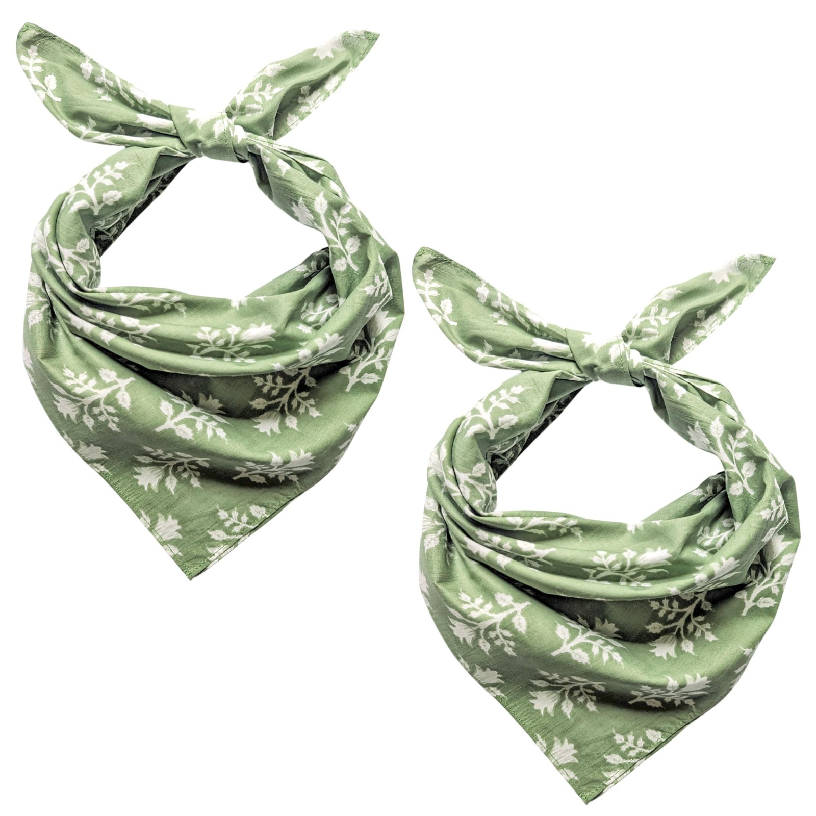 AVKA Studio 100% Cotton Bandanas for Women & Men, 2 Pack 20×20 Inch, 22×22 in…