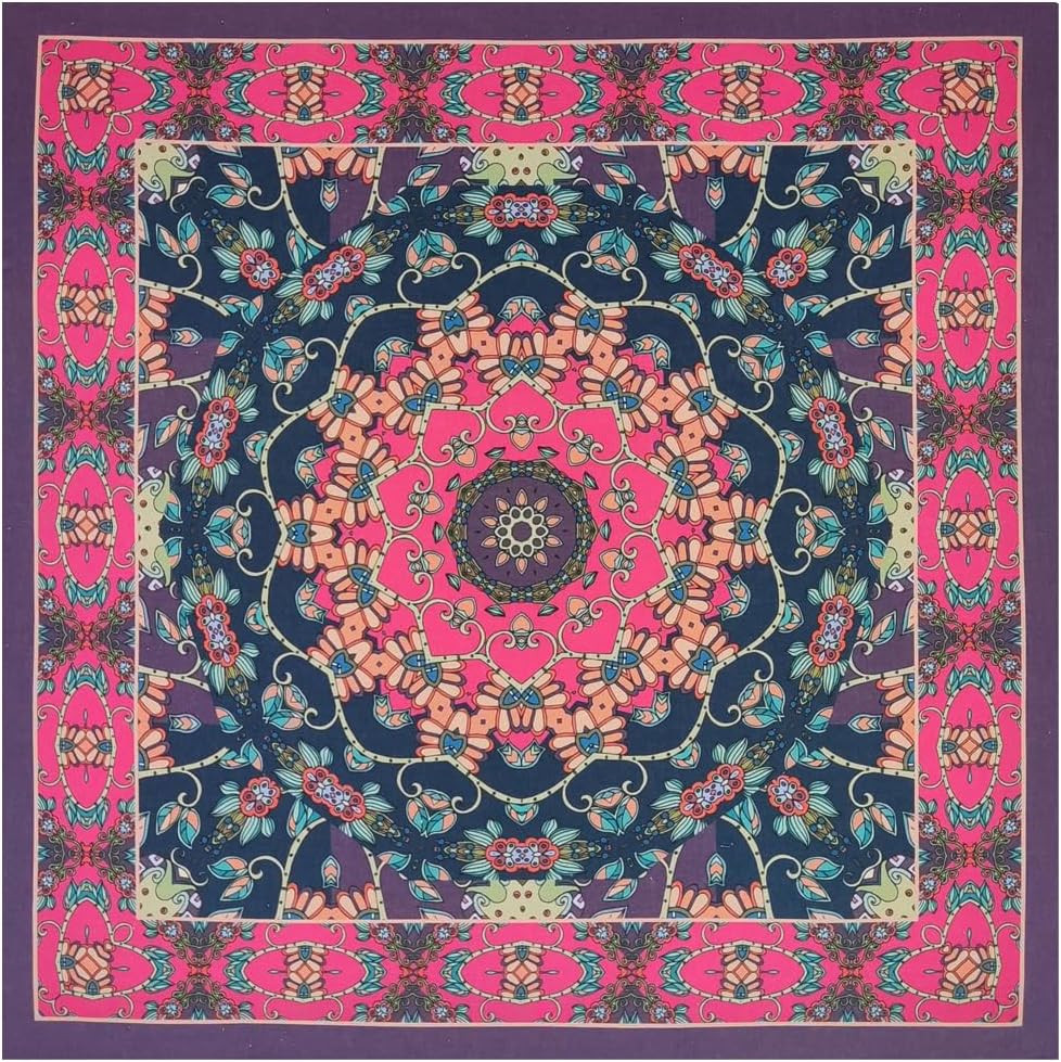 4-Pack 100% Cotton Bandana Set, Vintage Graphic Print, 22X22 Inches