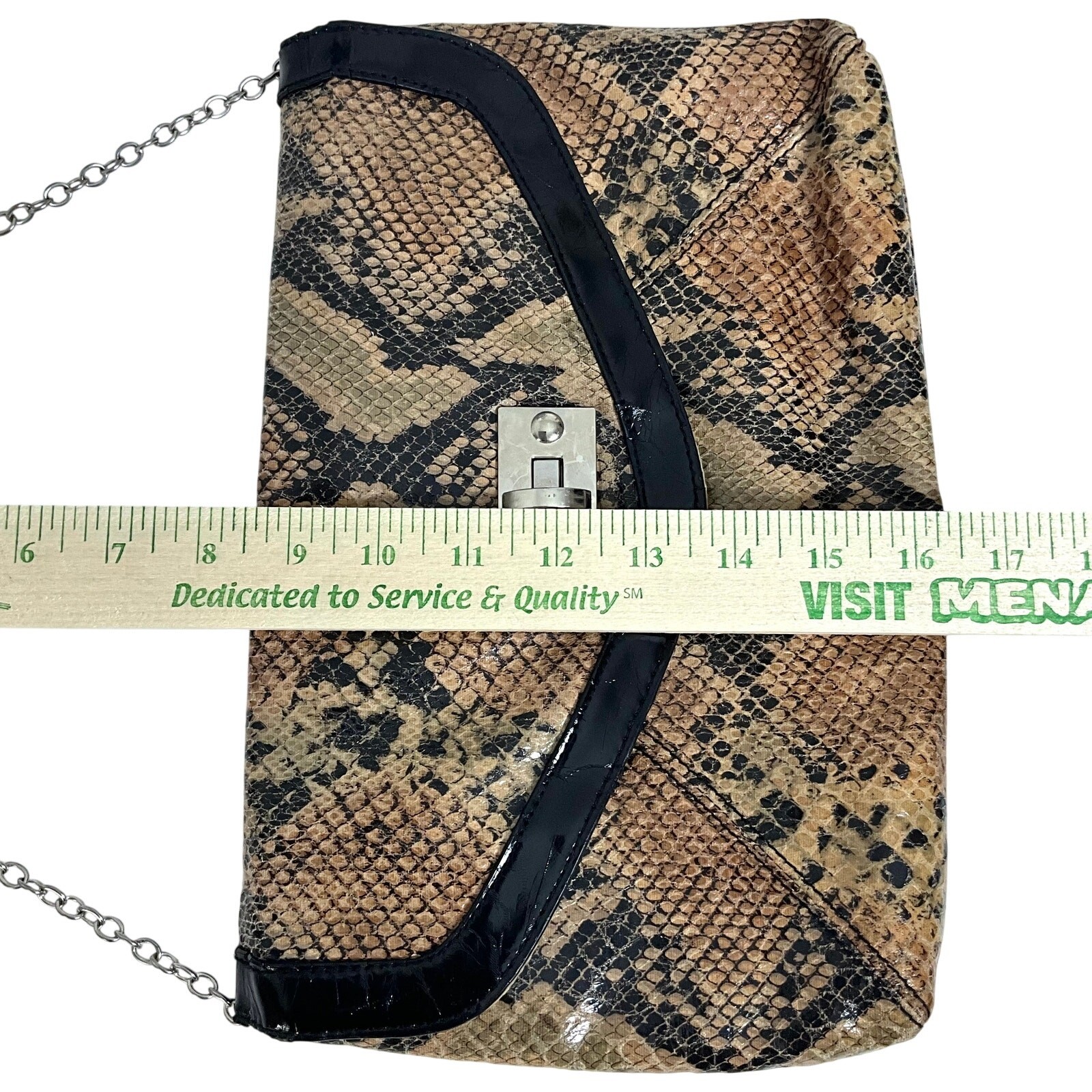 Vintage Multicolor Snakeskin Clutch Purse: 90s, Y2K