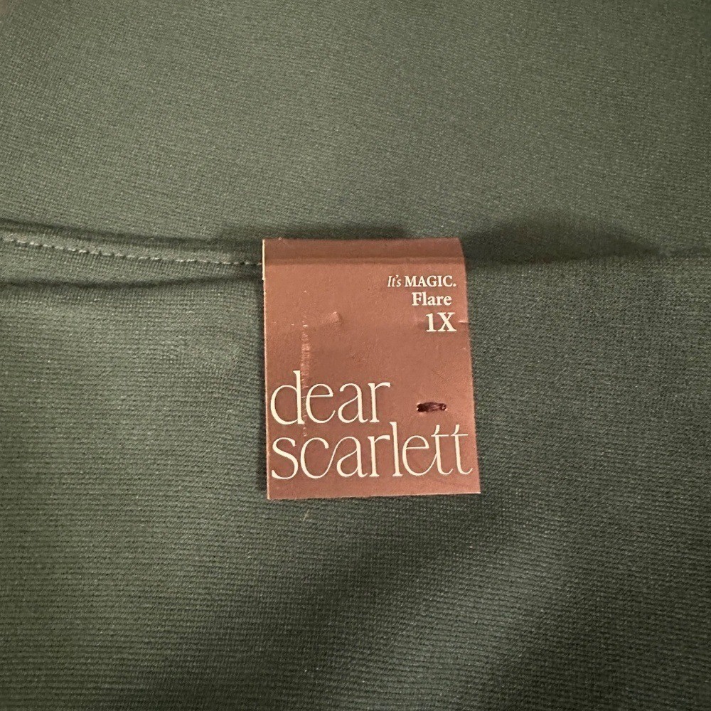 💚💙 NWT Dear Scarlett Magic flare pants deep teal 1X (14-16)—TTS 💚💙