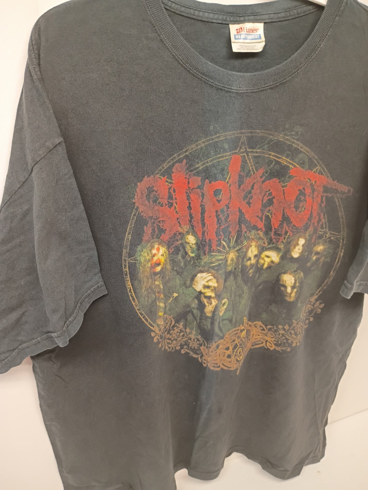 Slipknot VTG Adult 2XL Hanes Heavyweight Graphic T-Shirt Front & Back Print