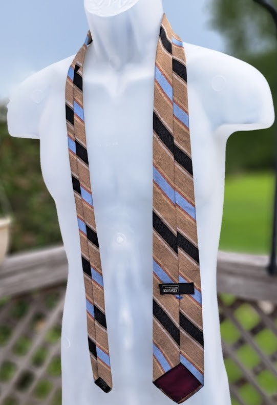 Vintage Montgomery Ward 70s Neck Tie Hipster Preppy Grandpacore Academia Retro