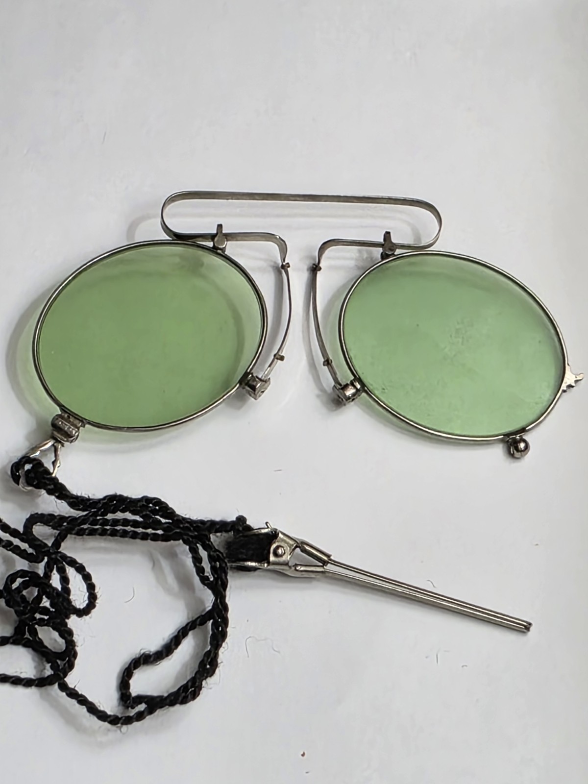 Antique Pince Nez 1880’s Folding Sunglasses glasses spectacles lenses