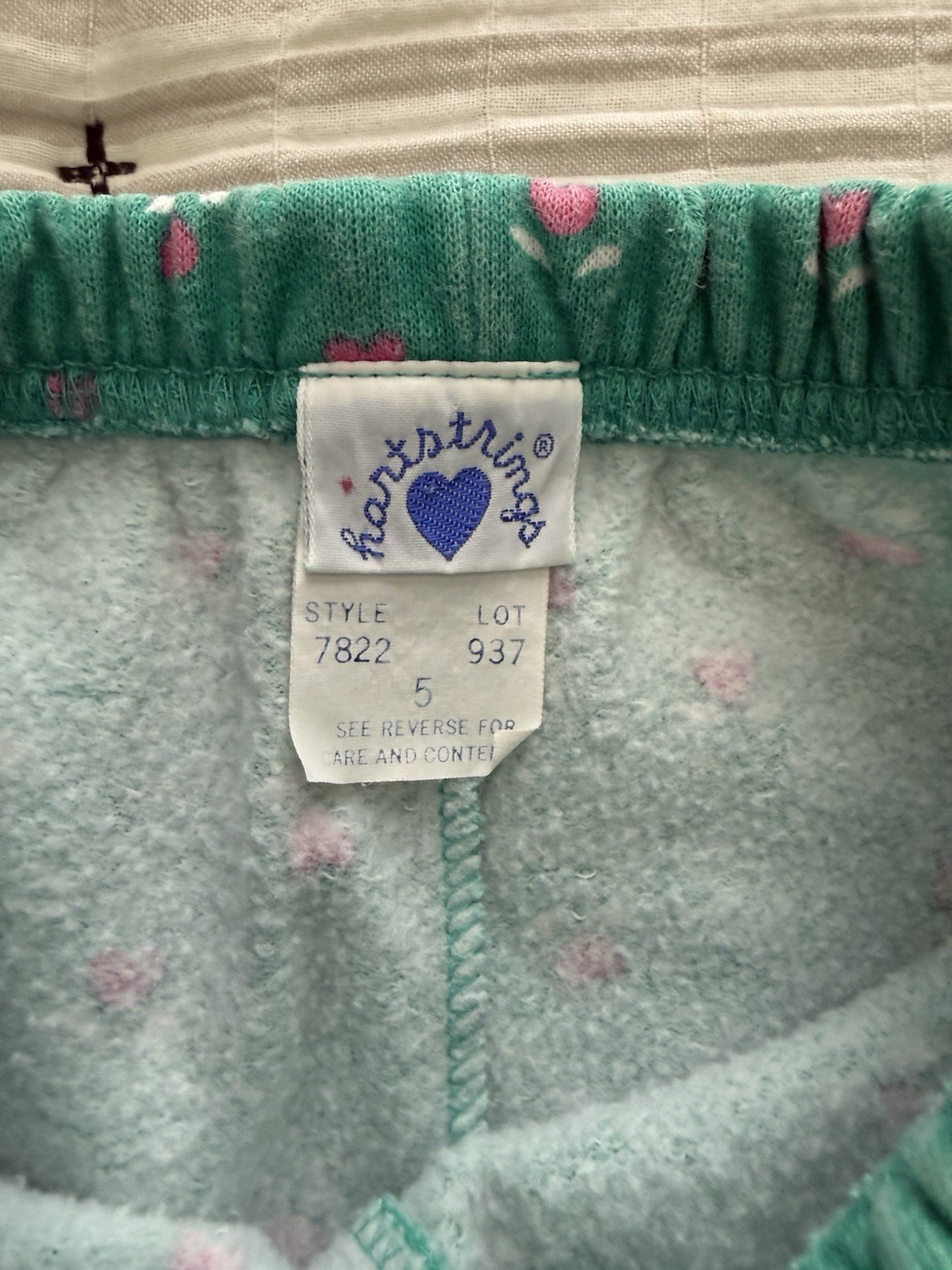 Vintage Hartstrings Girls Green/Pink Sweatshirt & Pants Set Size 5/6 USA