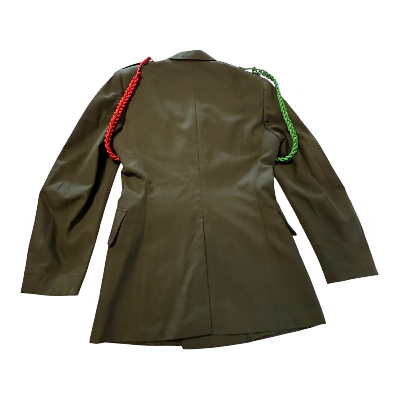 US Army JROTC Dress Uniform Coat Mens 35R Green Patches Cords Medals Insignia