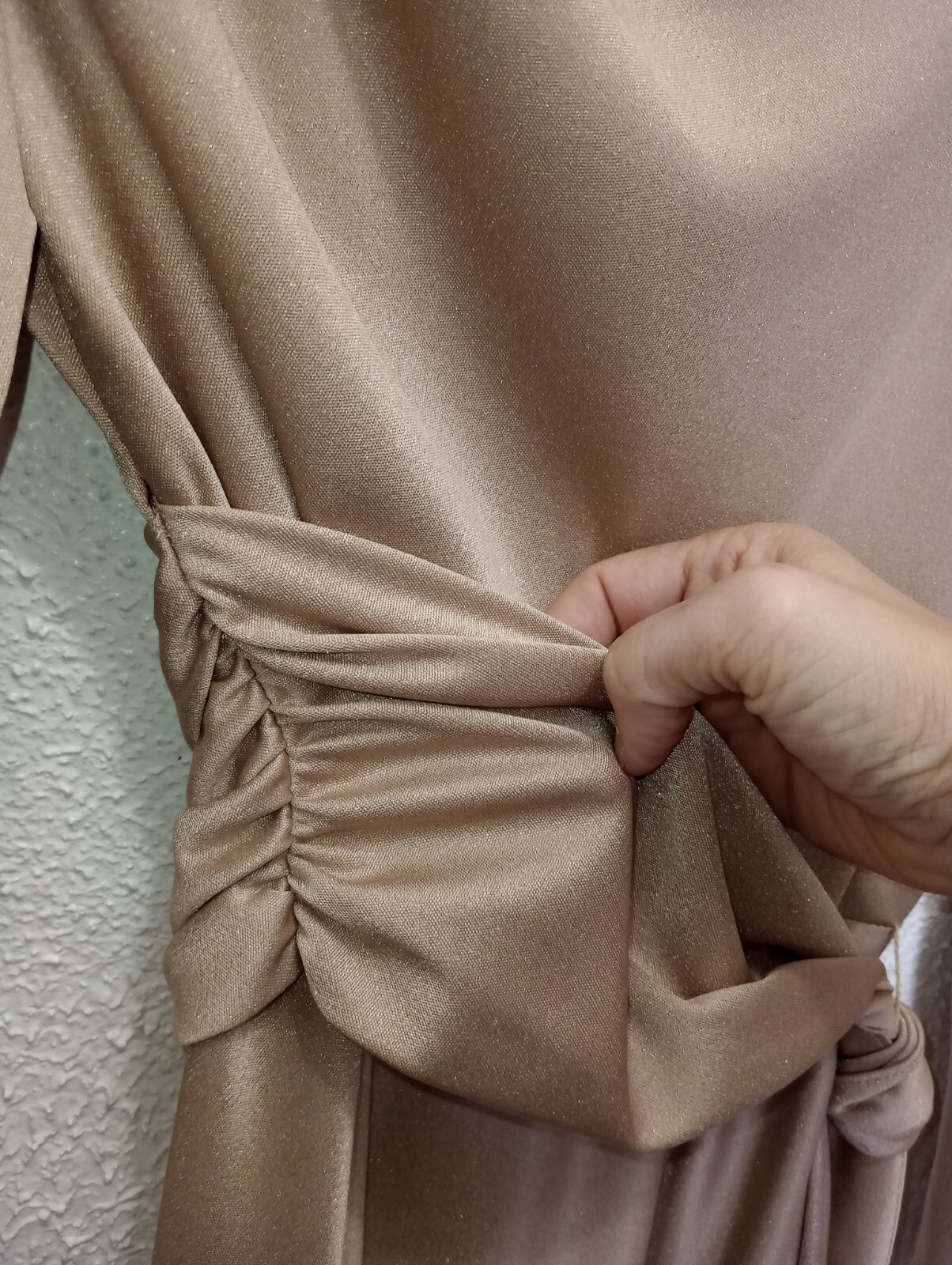 Hal Ferman 70’s Dress Vintage Gold Long Sleeve Sz 14 Union Made