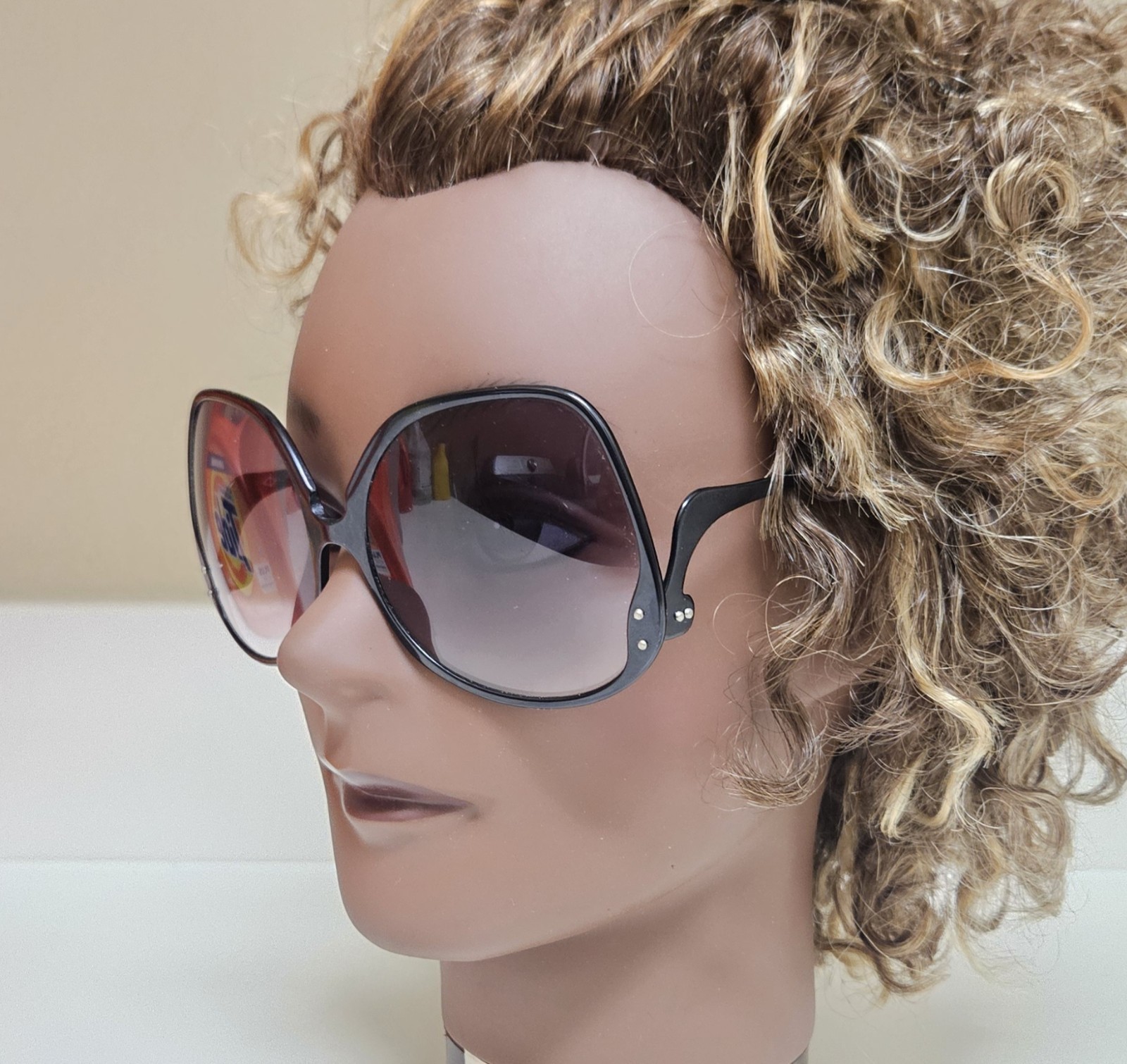 Vintage Oversized Sunglasses Butterfly Drop Arm Made in Italy