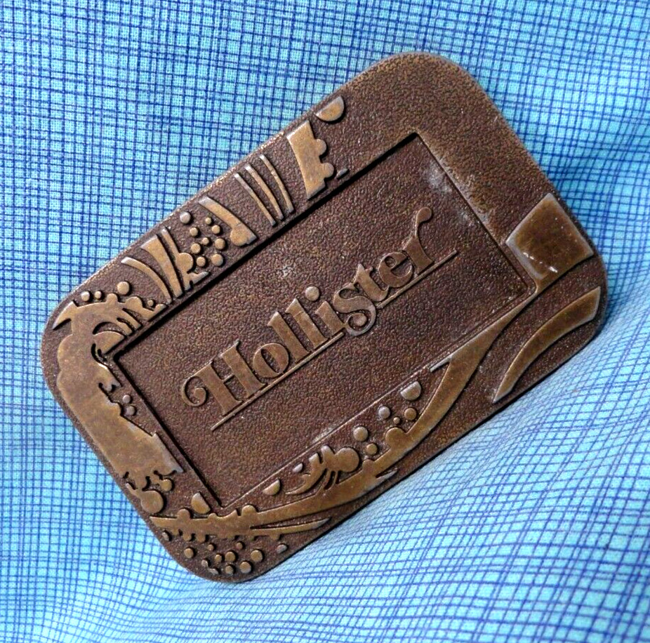 Hollister Promo Belt Buckle Beach Surf Swim Sand California Vintage .TAZ914