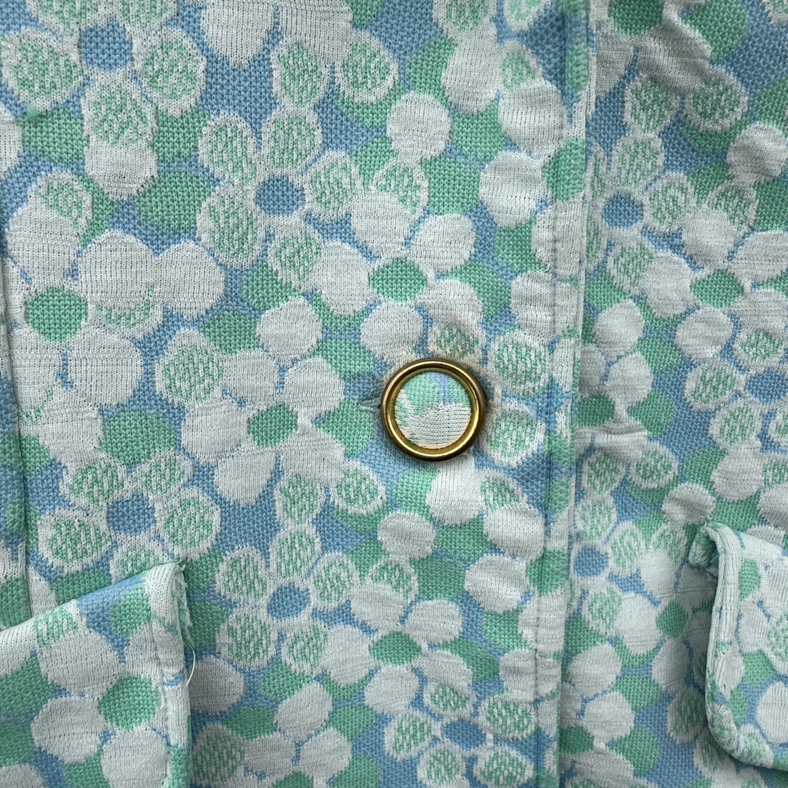 VTG 60s-70s Floral Butterfly Collar Short Sleeve Jacket and Skirt Set, Small