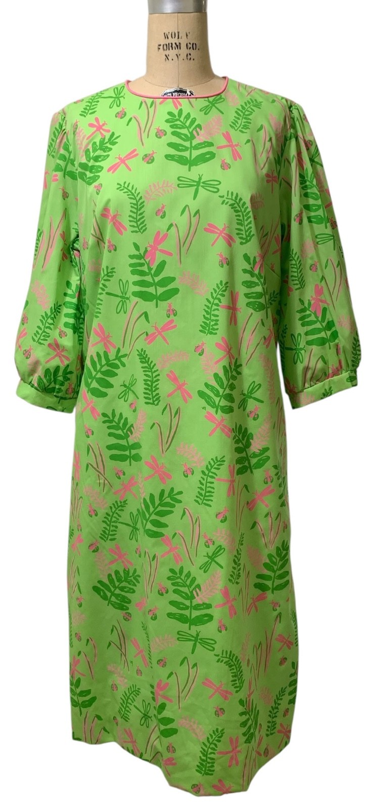 VESTED GENTRESS Vintage 70s/80s Women’s Shift Dress – Sz 18 L/XL – Dragonflies
