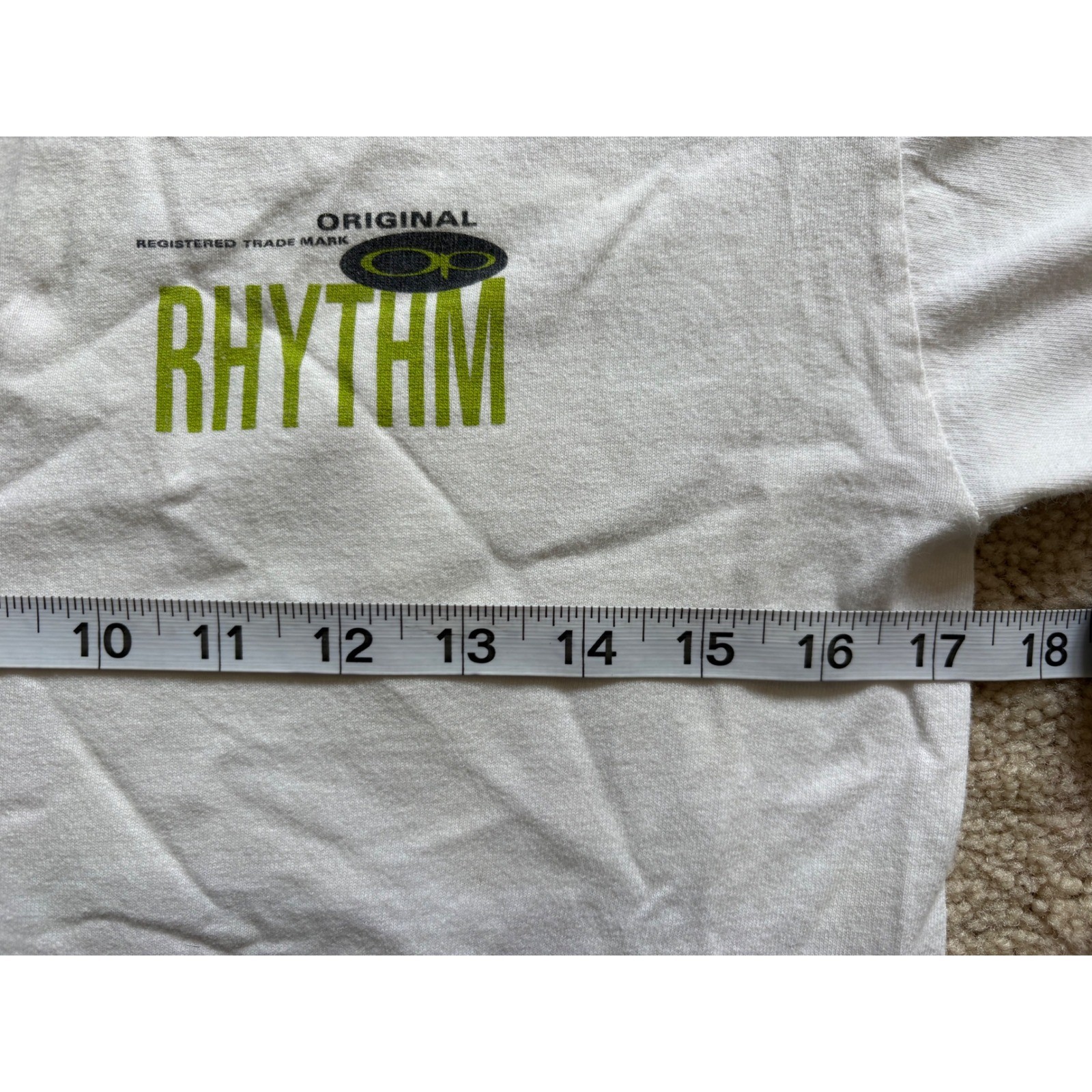 Vintage OP Ocean Pacific Original Rhythm White Surfer T-Shirt Kids Medium 90s