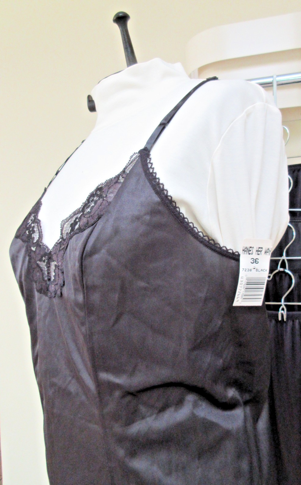 12 Pc *ALL BLACK* Lingerie Camisoles Full Dress & Half Slips Lot Vtg–Modern ab6