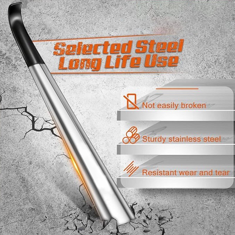 Long Handle Shoe Horn Stainless Steel Metal Shoe Helper Shoes Remover Shoehorn