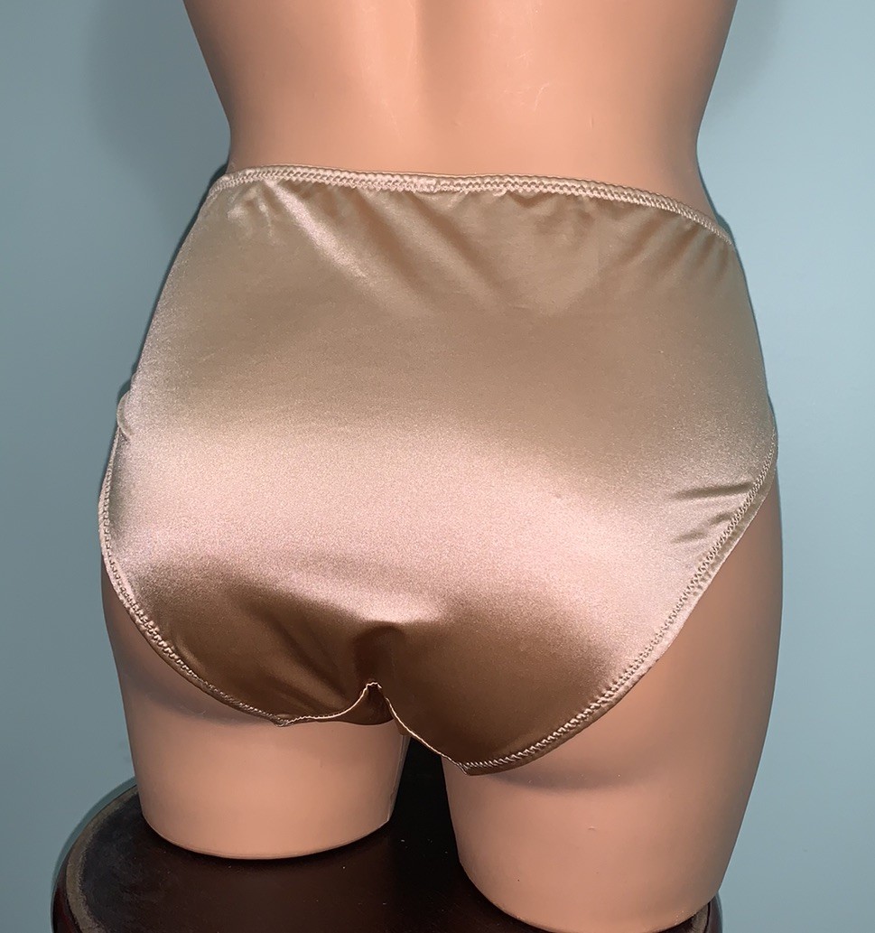 NEW Glossy Secret Stretch Satin XL 8 Hi Cut Bikini Panties SILKY!! 2nd Skin