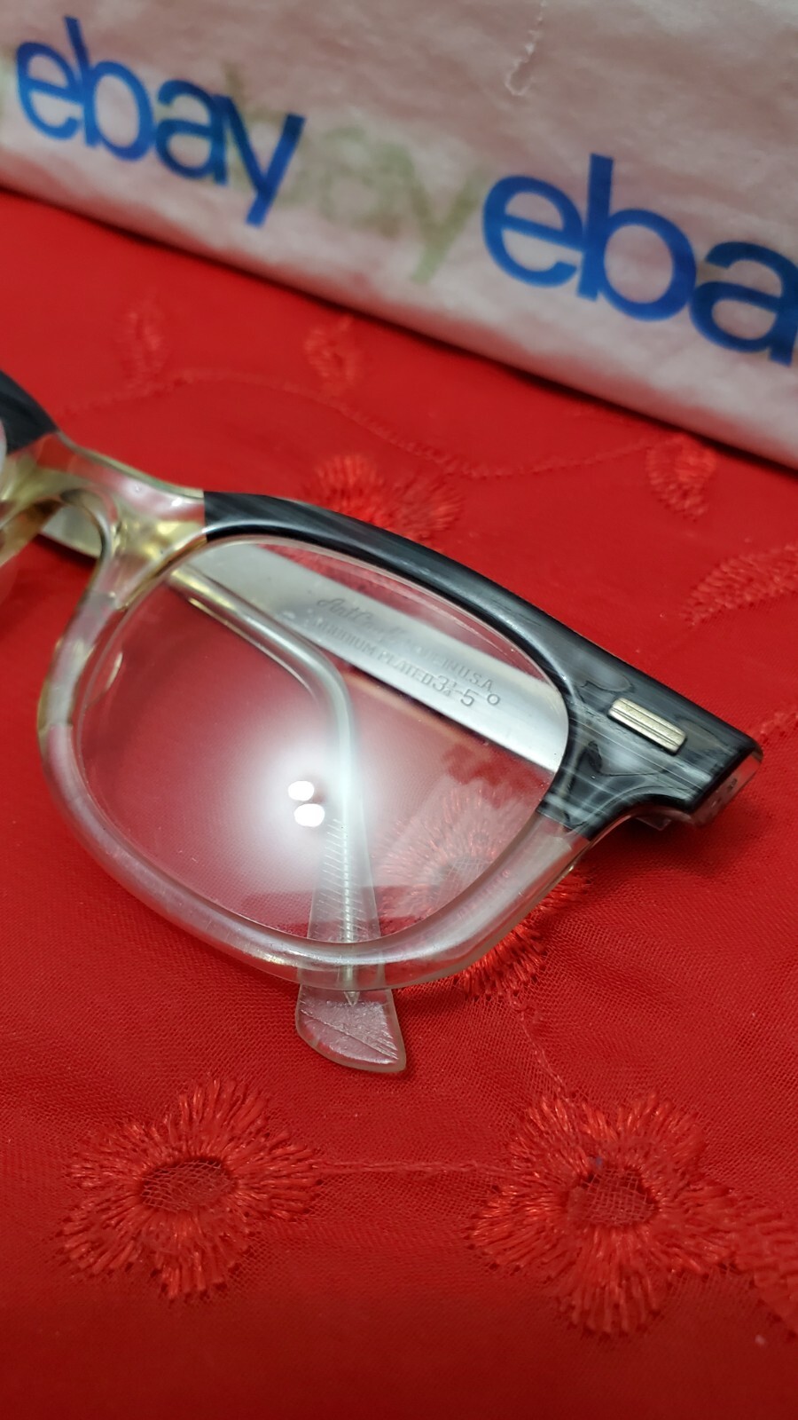 Vintage Artcraft Rhodium Plateed 3¾-5 Eyeglasses “Frames Only” – Rx Unknown -USA