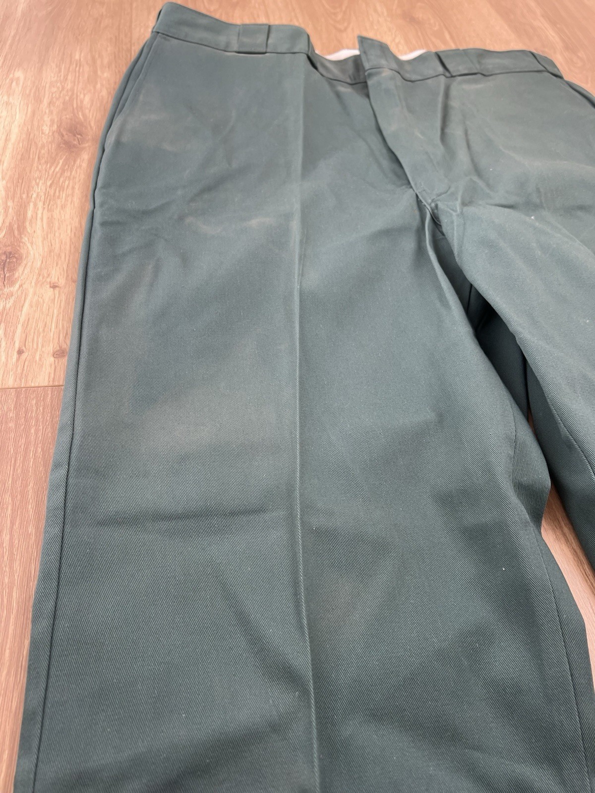Vintage 80s Dickies Twill Work Pants Mens 40×31 Made in USA Teal Green Chinos