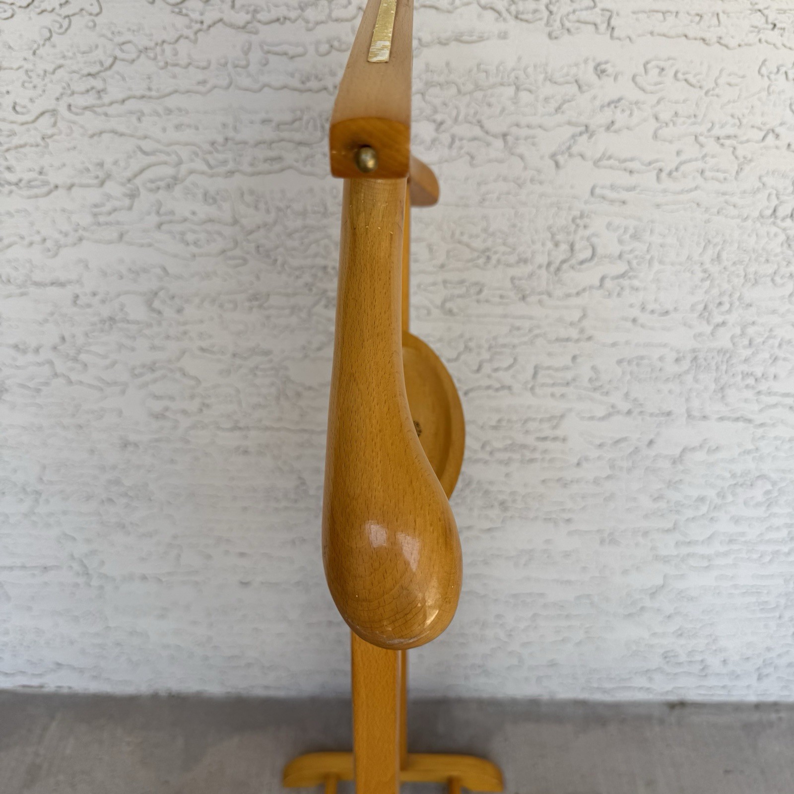 Vintage SPQR Butler Valet Made in Italy Wood Suit Stand Cufflink Tray