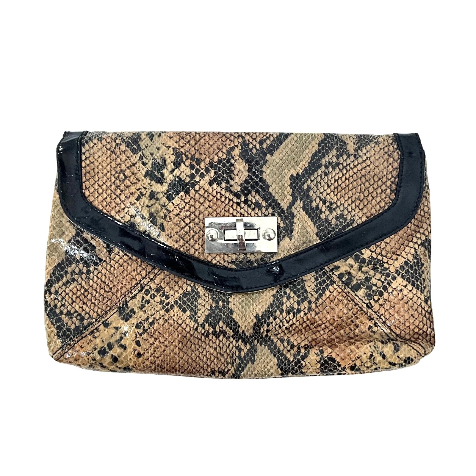 Vintage Multicolor Snakeskin Clutch Purse: 90s, Y2K