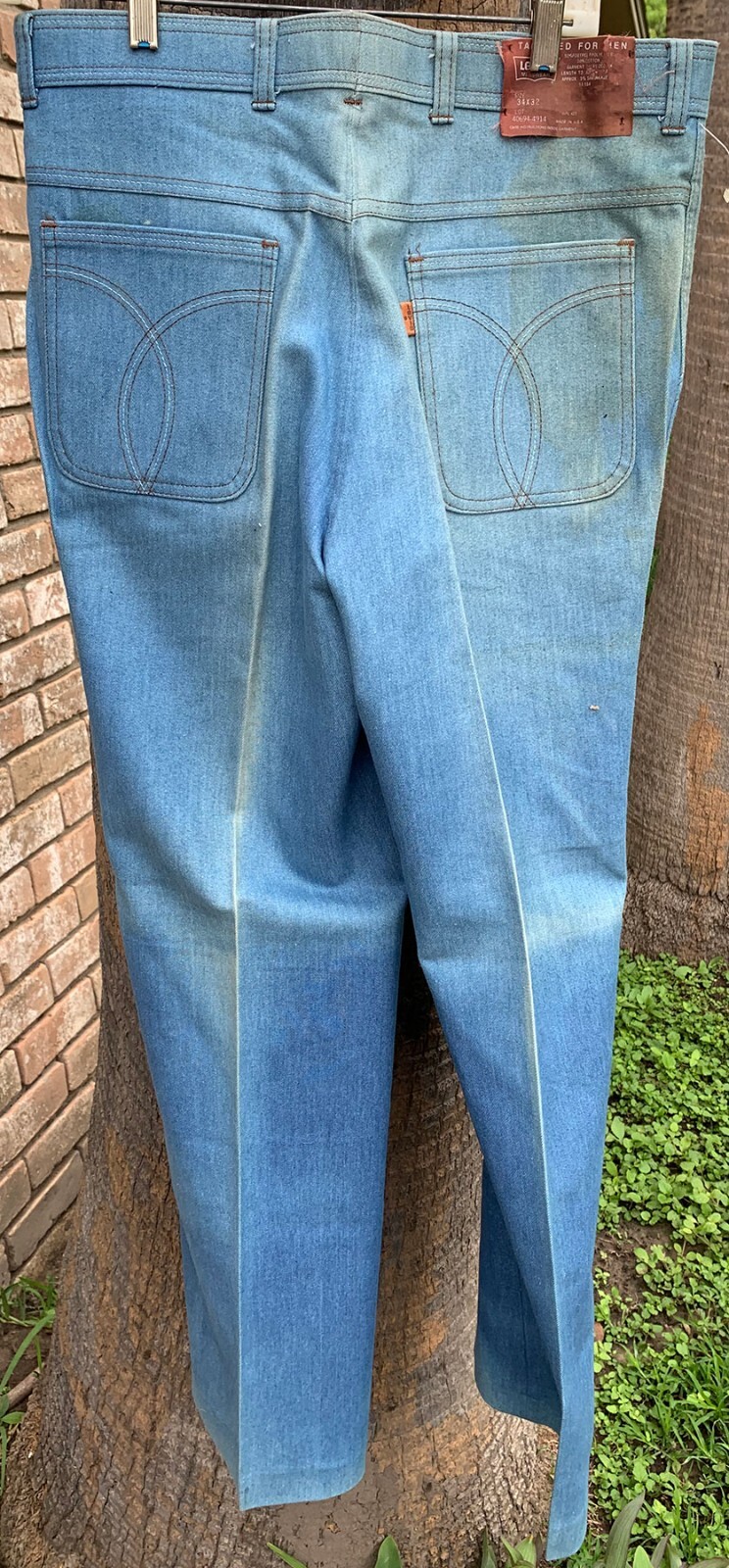 Levis Polyester / Cotton WPL 423 Action Slacks Blue 70s Vintage Jeans