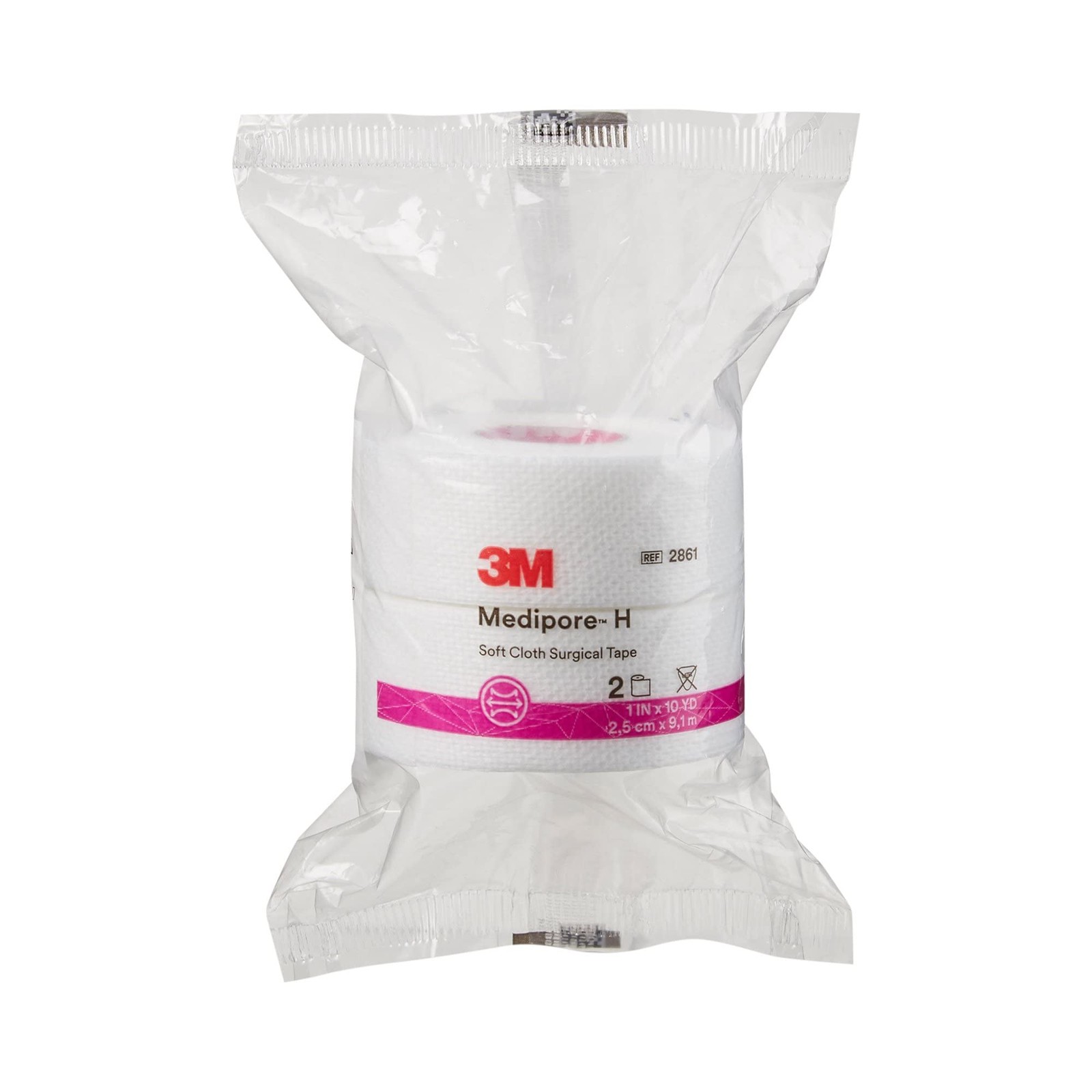 3M Medipore H Soft Cloth Surgical Tape 2861, 1″ x 10 yd (2.5cm x 9.1m)