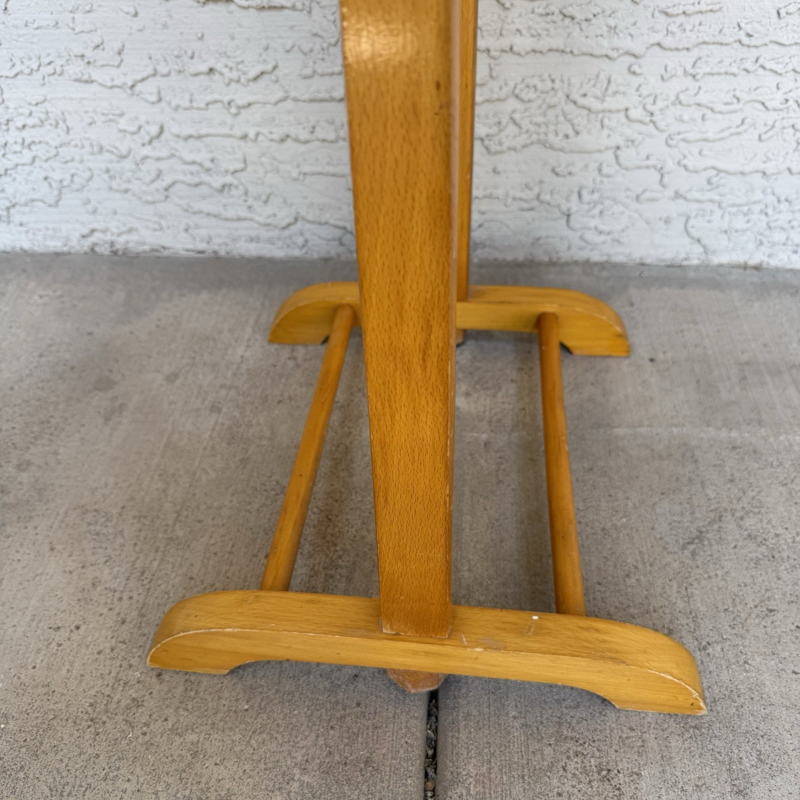 Vintage SPQR Butler Valet Made in Italy Wood Suit Stand Cufflink Tray