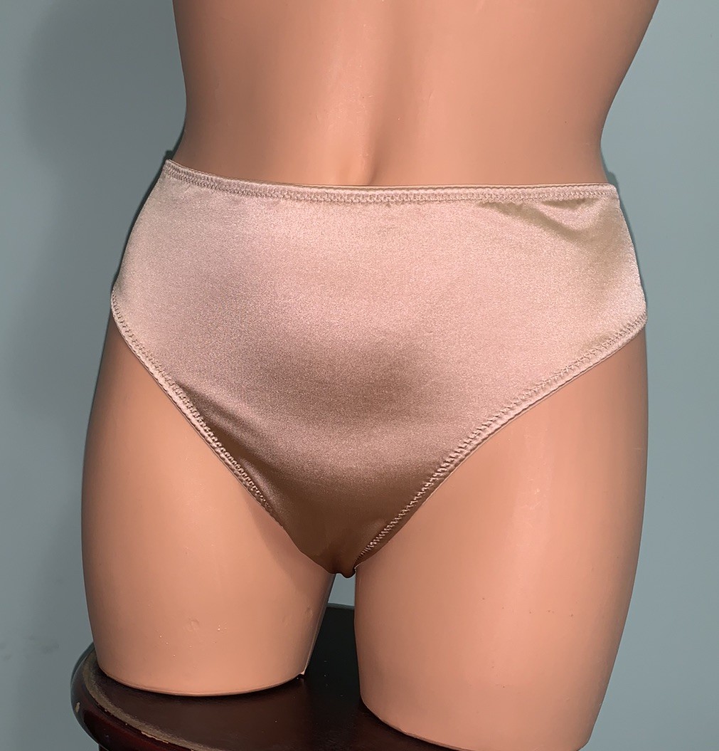 NEW Glossy Secret Stretch Satin XL 8 Hi Cut Bikini Panties SILKY!! 2nd Skin