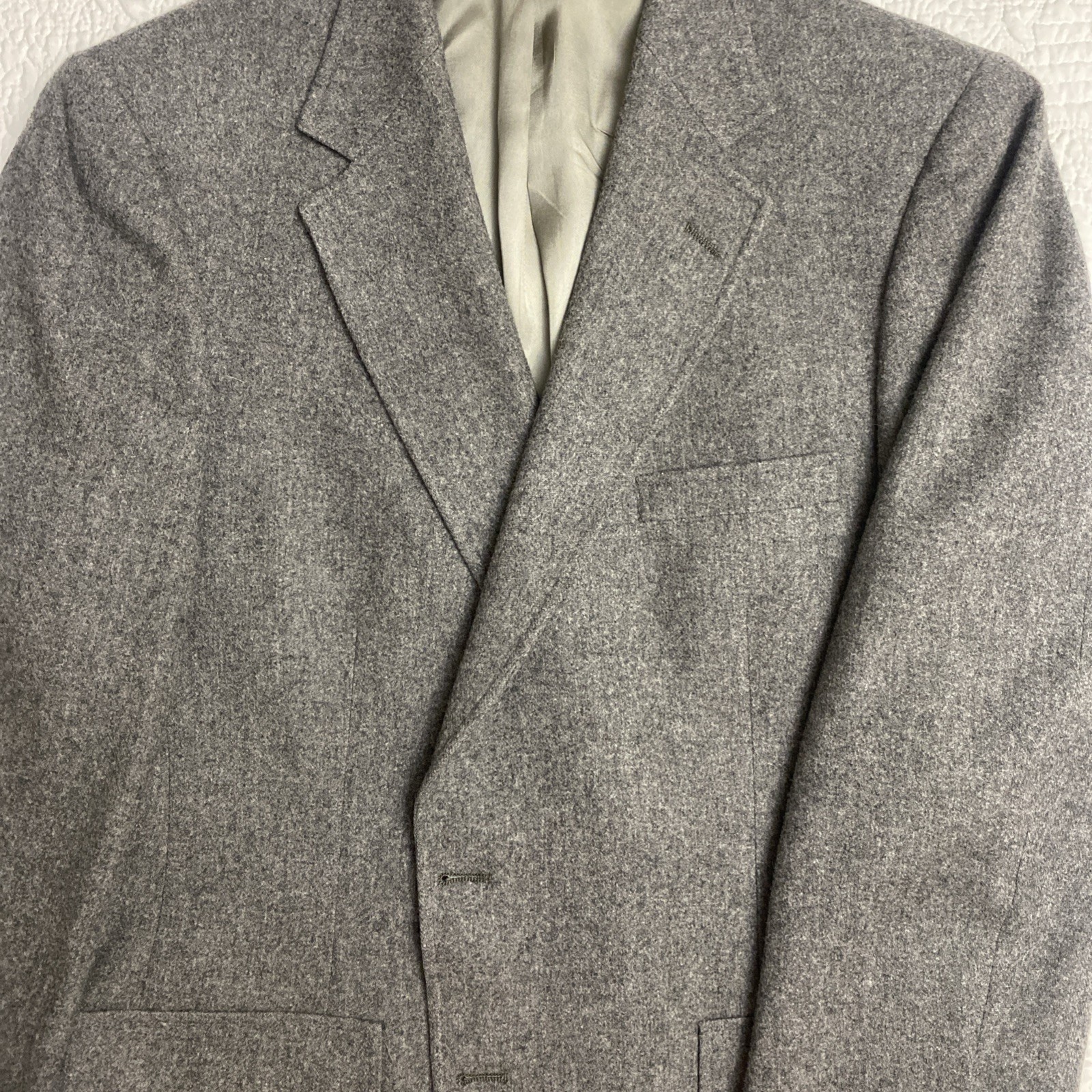 Vintage Nino Cerruti 100% Wool Grey Blazer Sports Coat Size 44R
