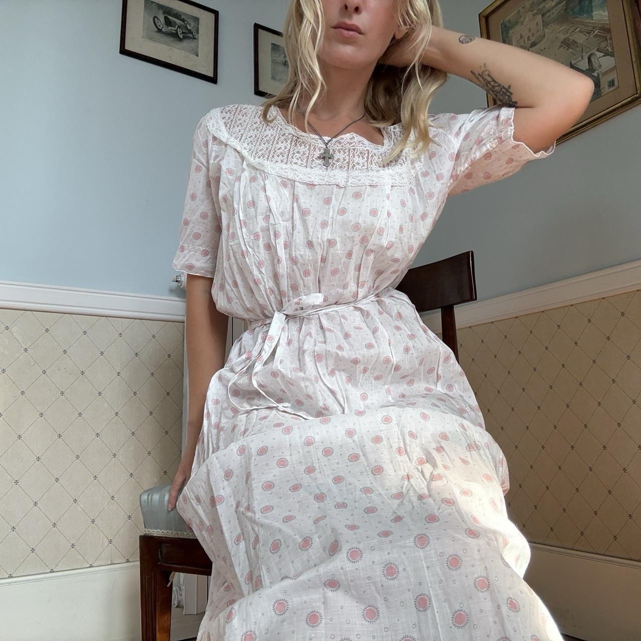 Antique Cotton Italian Nightgown