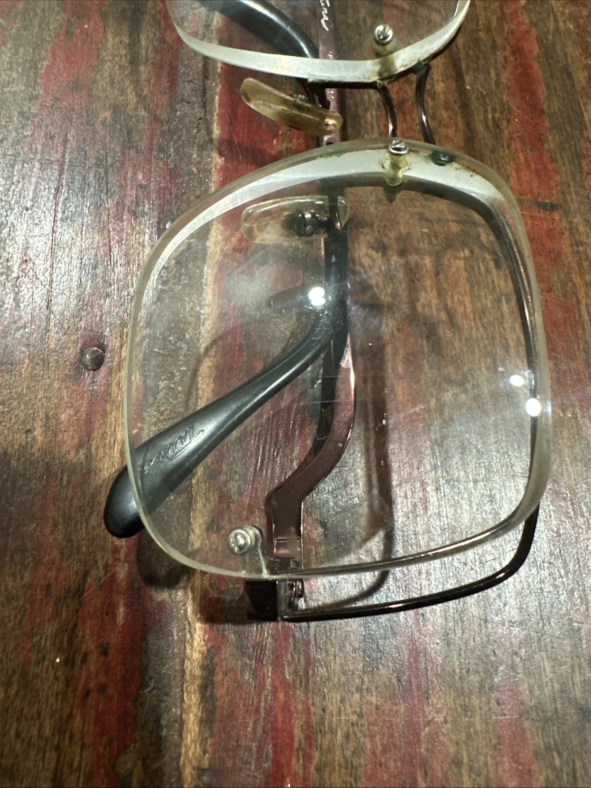 Vtg Tura Mod 120 Eyeglass Frames Cherry Bronze Oversized 49mm Lens Height Japan