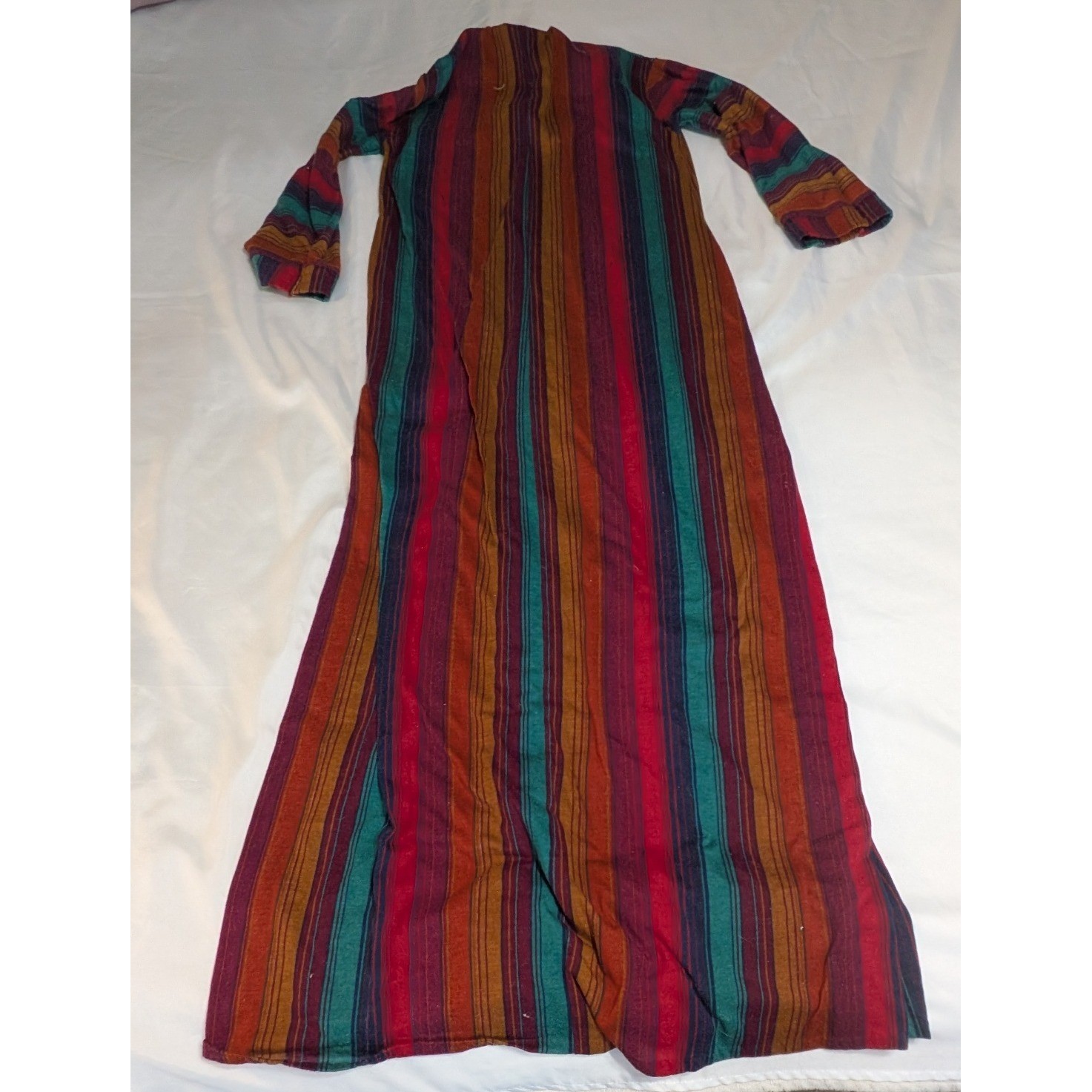 Donna Richard for Gilligan O’Malley Robe Womens Petite Multicolor VTG Striped