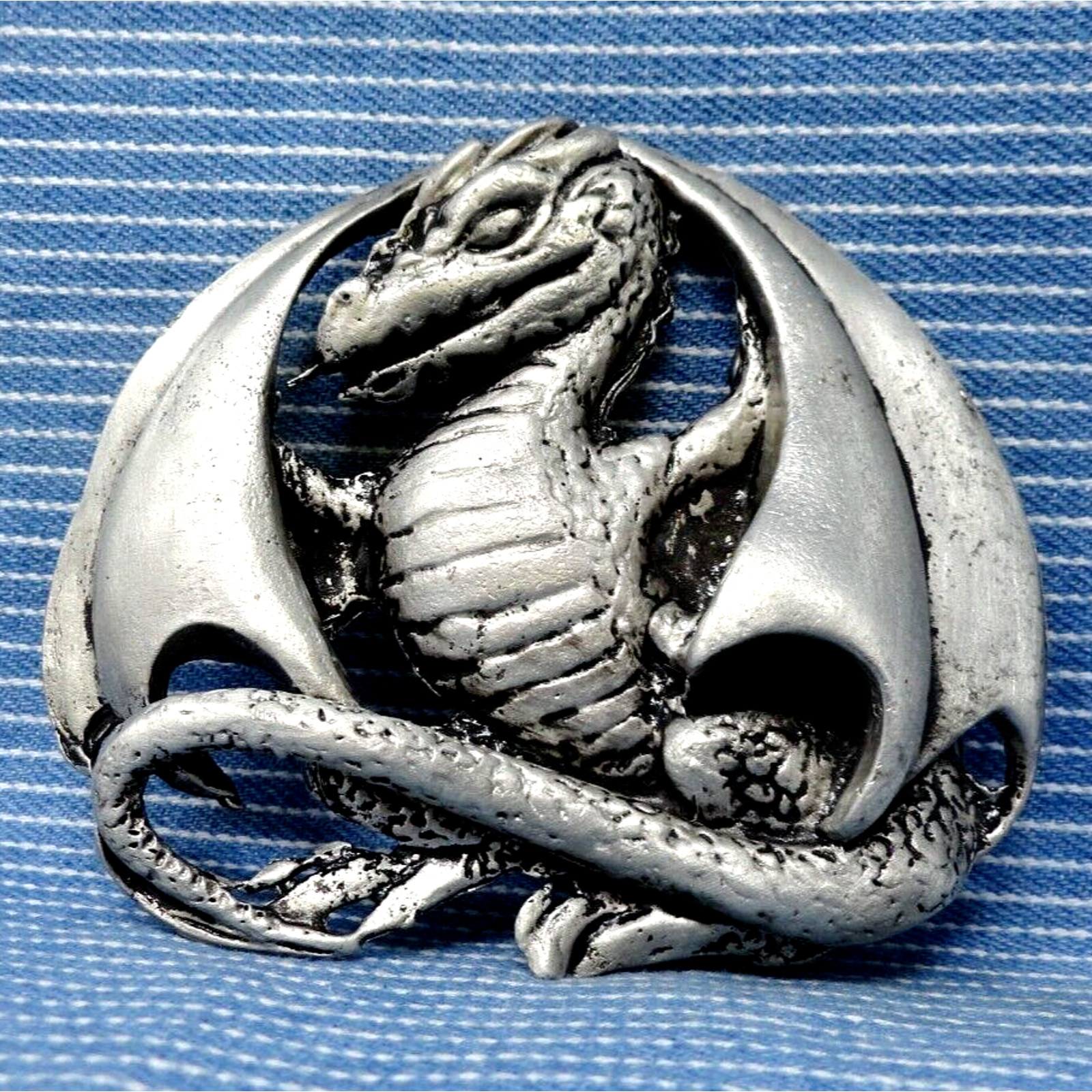 Dragon Belt Buckle Rare 3D Fantasy Gothic Cosplay Halloween Vtg Mobtown .BMW968